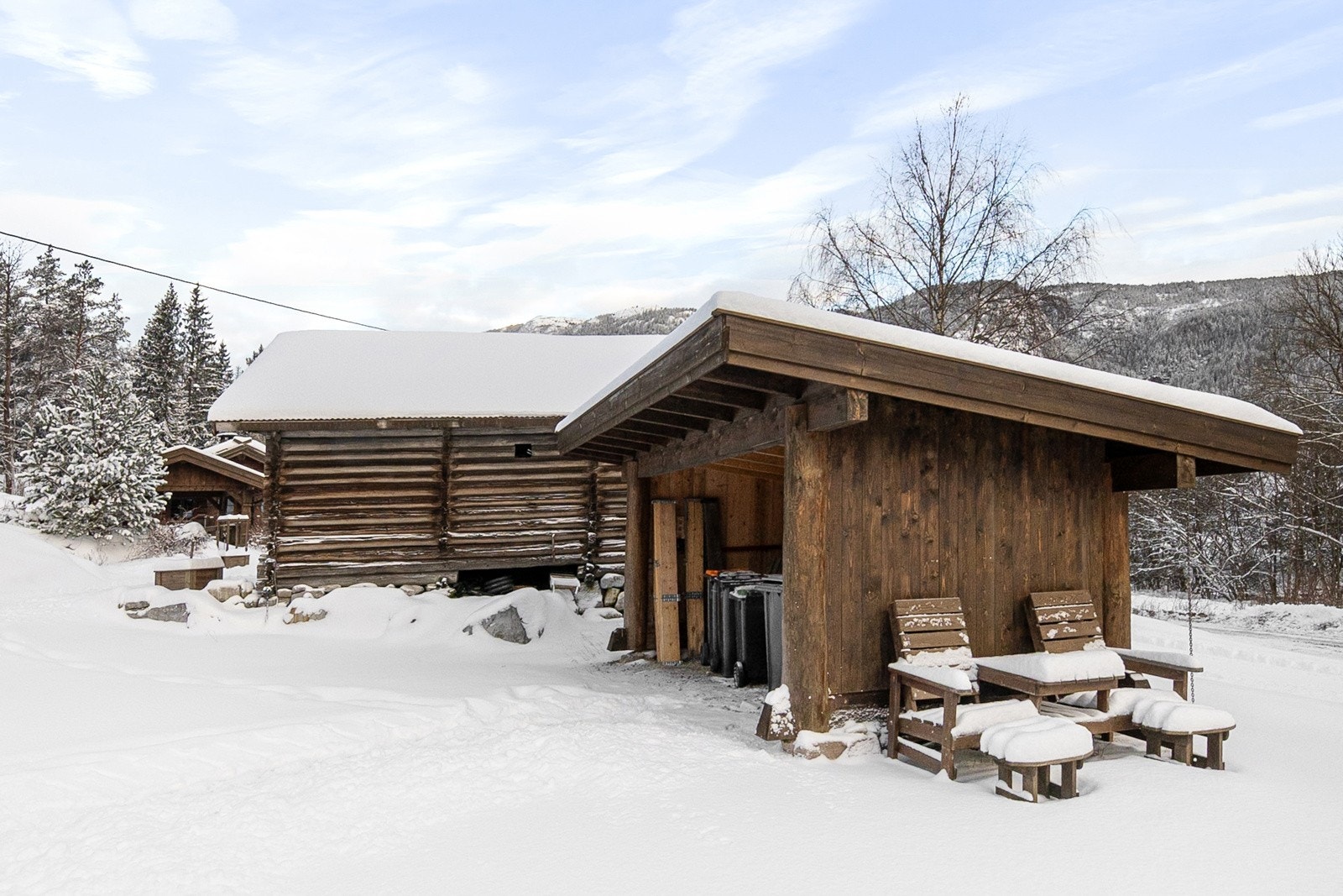 Skjul til søppeldunker, ved eller redskap. Galleribilde