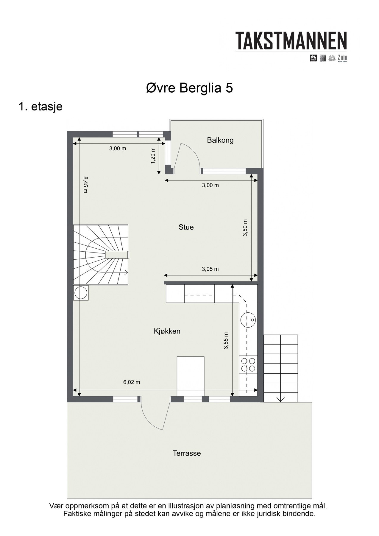Planløsning hovedetasje. Galleribilde