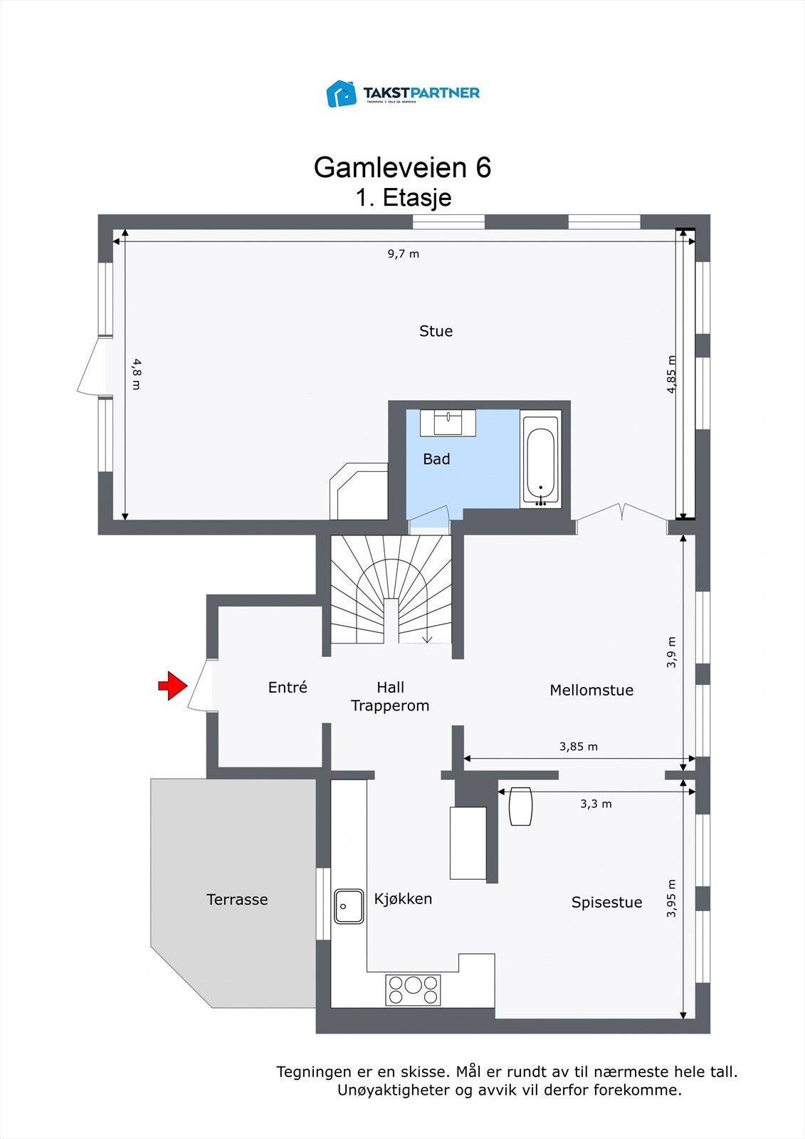 Plantegning - 1. etasje Galleribilde