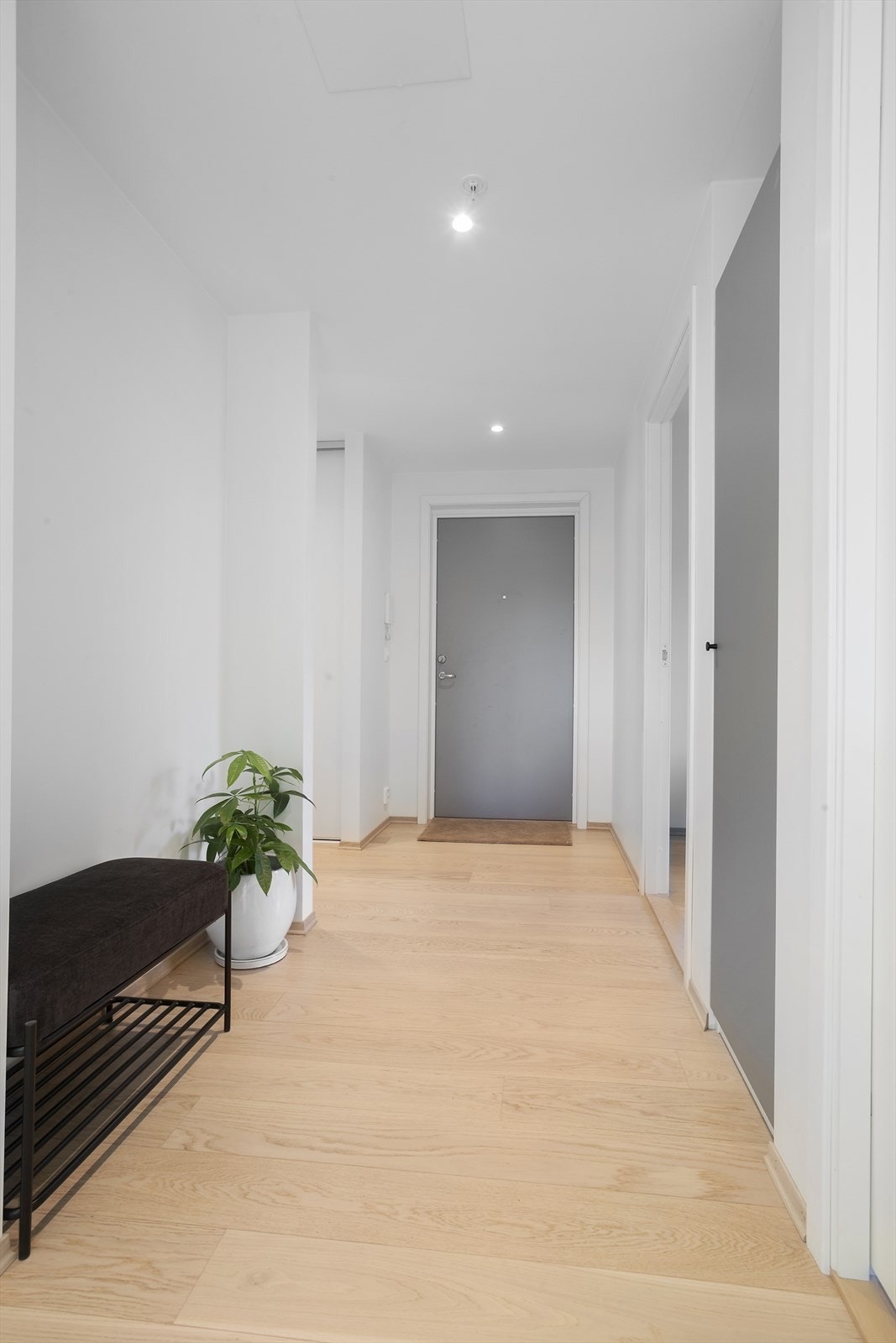 Velkommen inn i en lys og innbydende entré. Galleribilde