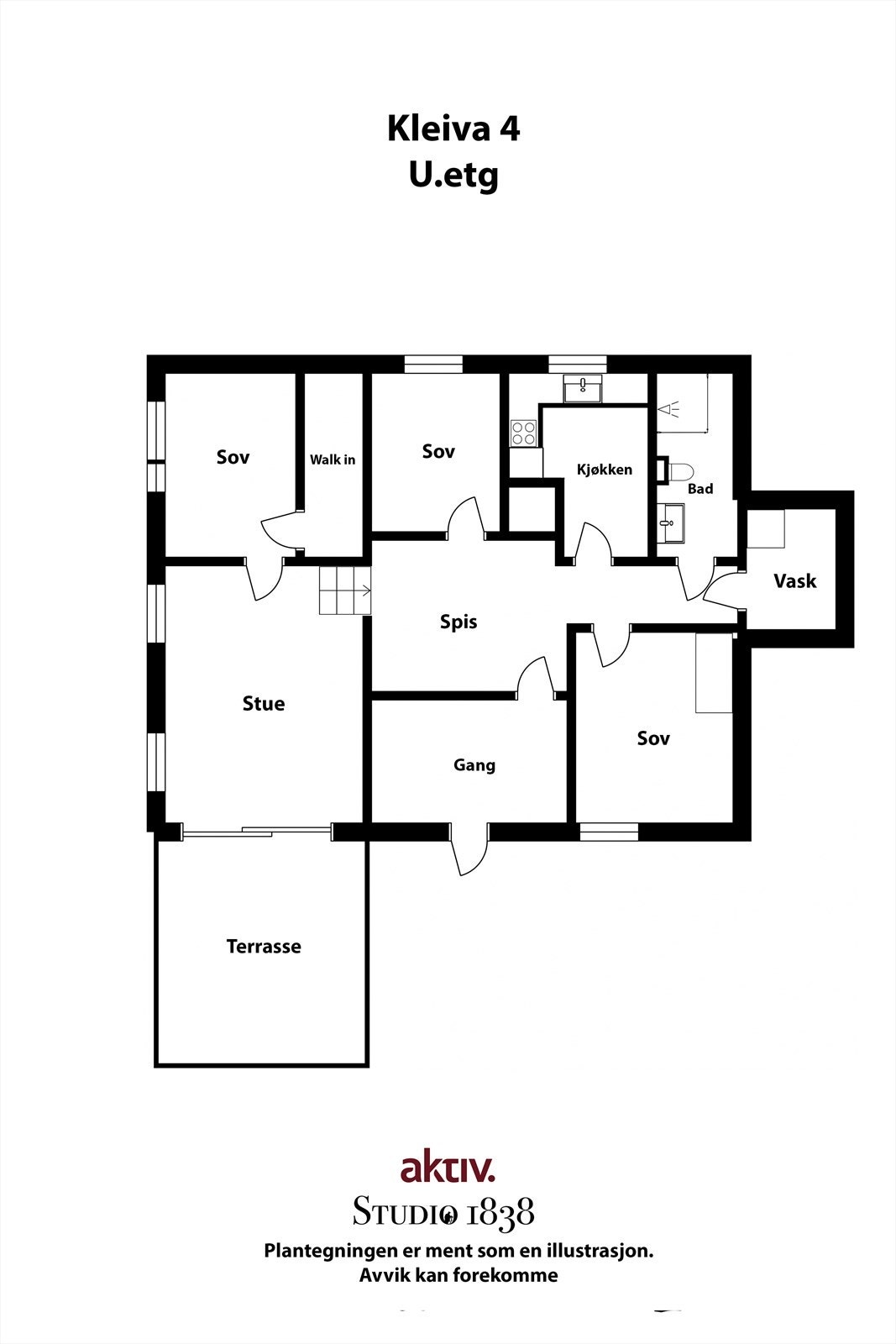Plantegning underetasje. Galleribilde