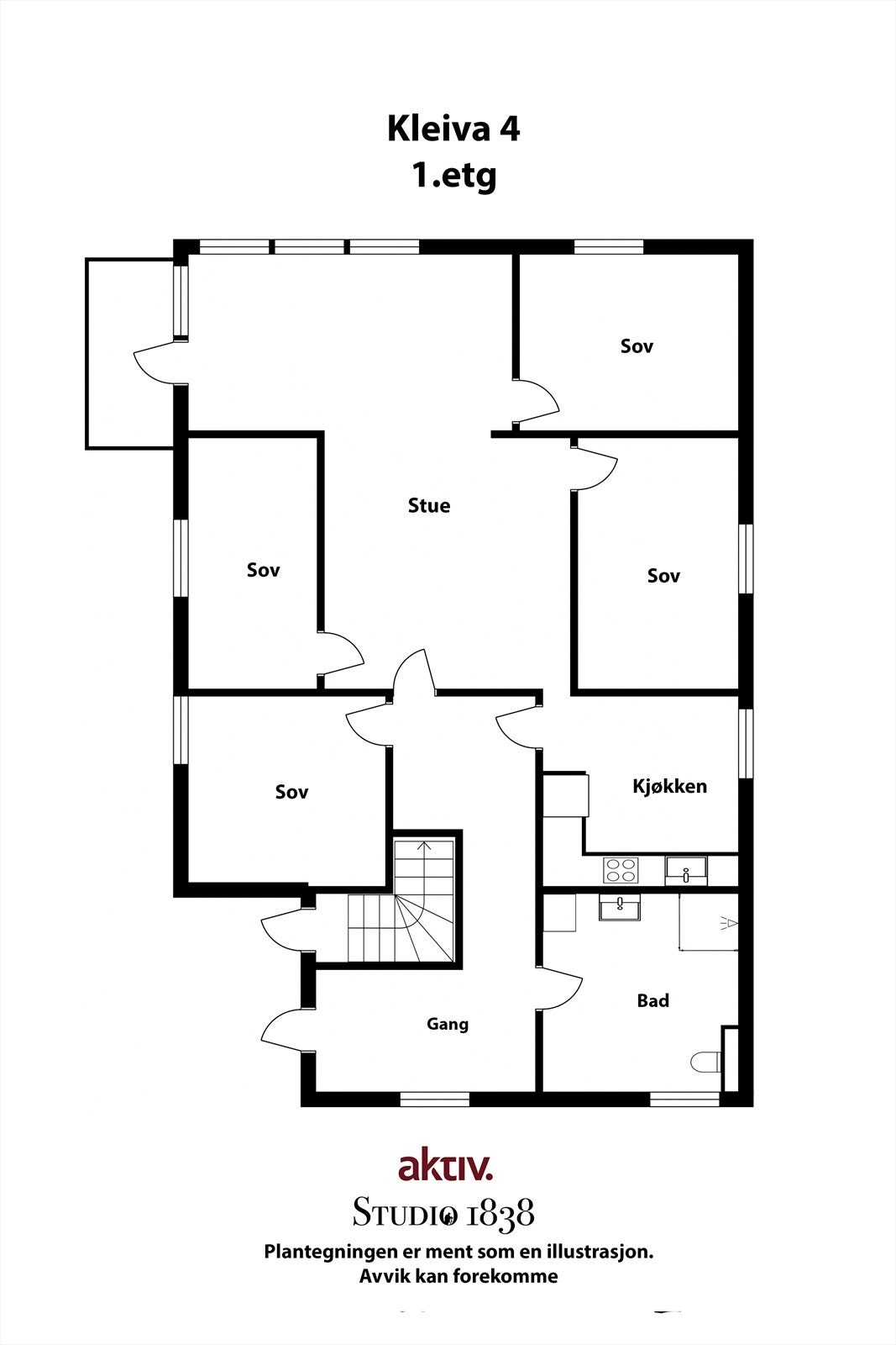 Plantegning 1. etasje. Galleribilde