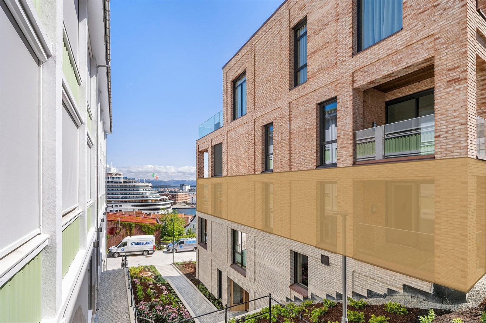 Plassering leil. B4-301, utsikt mot havnen Galleribilde