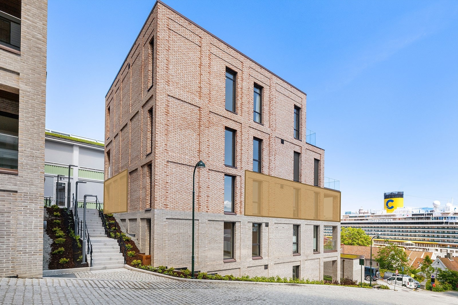 Plassering leil. B4-301, fasade mot Andasmauet Galleribilde