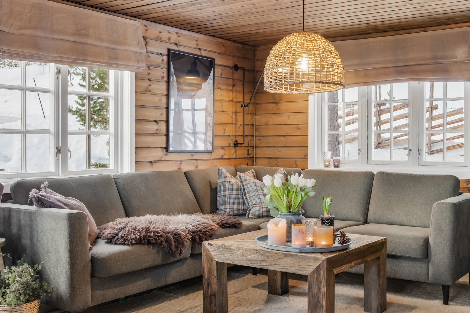 Alt ligger til rette for den gode hyttestemningen.. Galleribilde