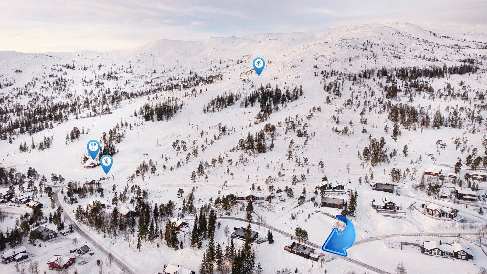 Nærhet til populære fasiliteter som "Åttkanten", transportløype til heis og "Supern" Galleribilde