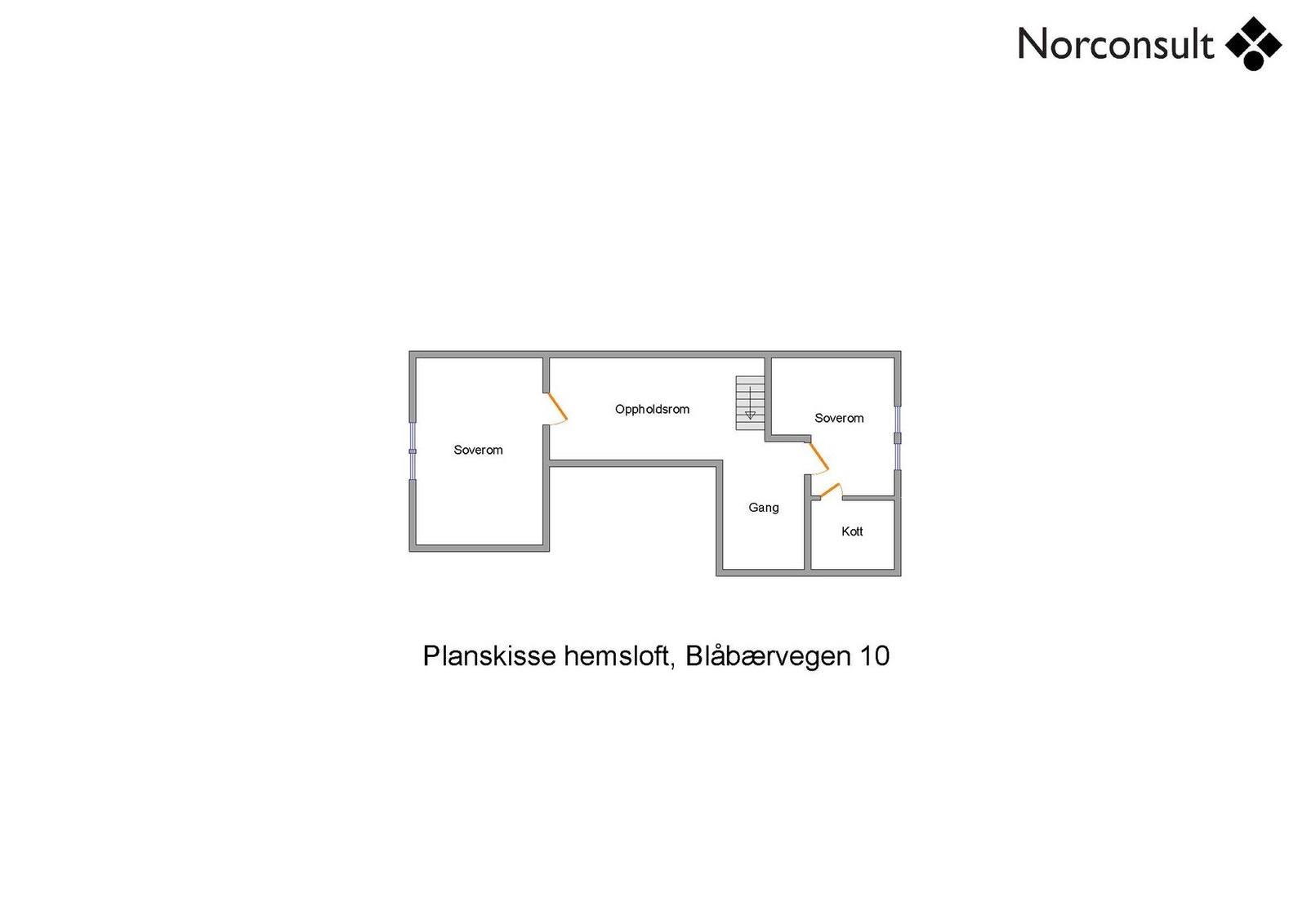 Planskisse - Hems/loft Galleribilde