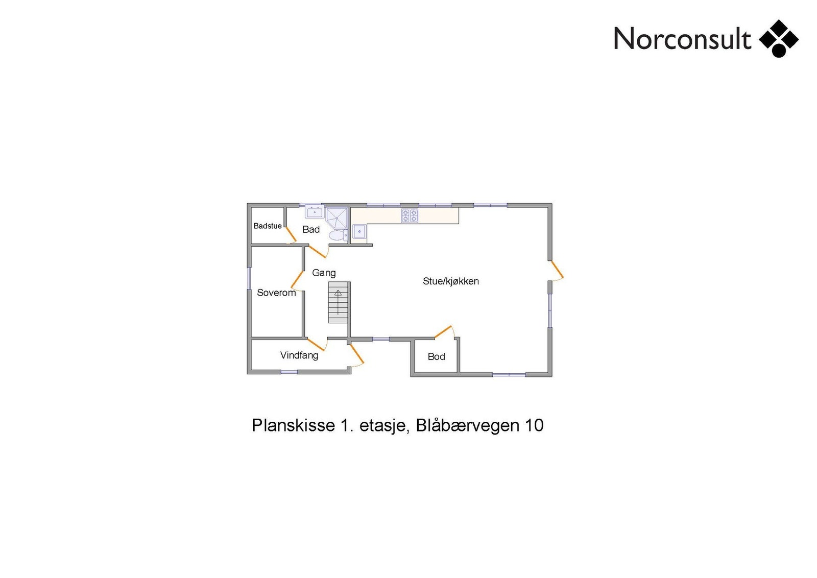 Planskisse - 1.etasje Galleribilde