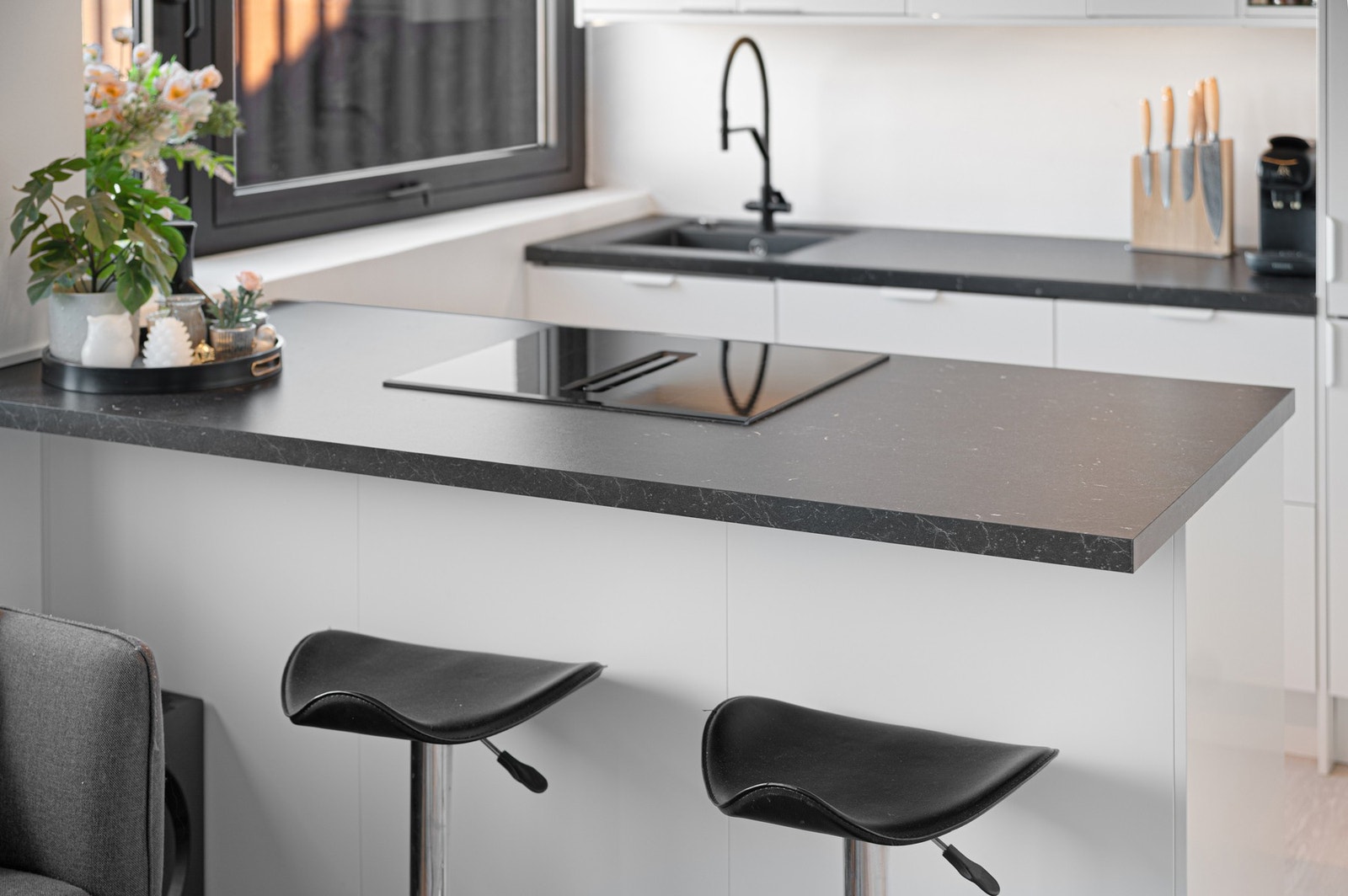 Praktisk barløsning, hvor kaffen kan nytes om morgenen. Galleribilde