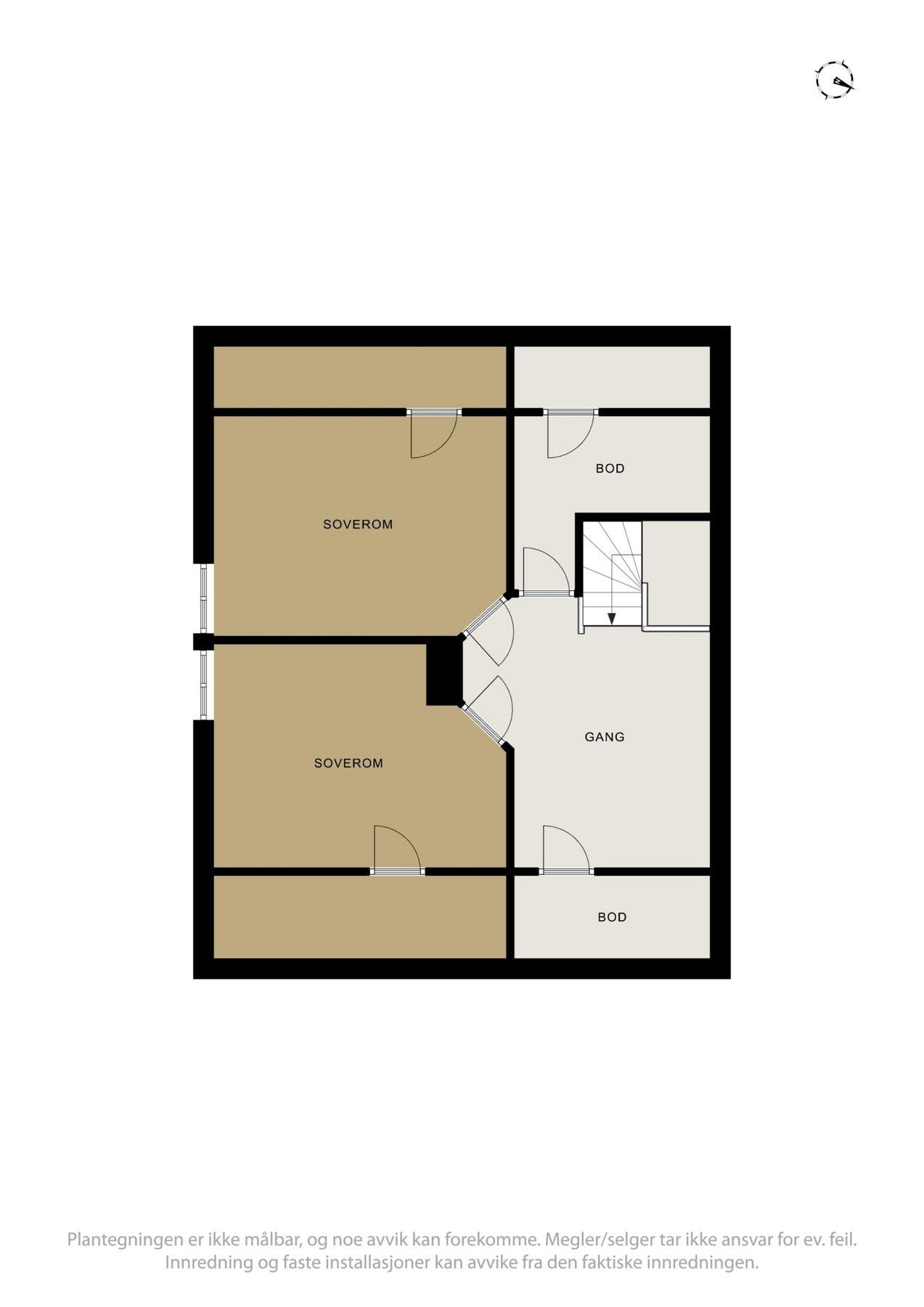 Plantegning loft-etasjen Galleribilde