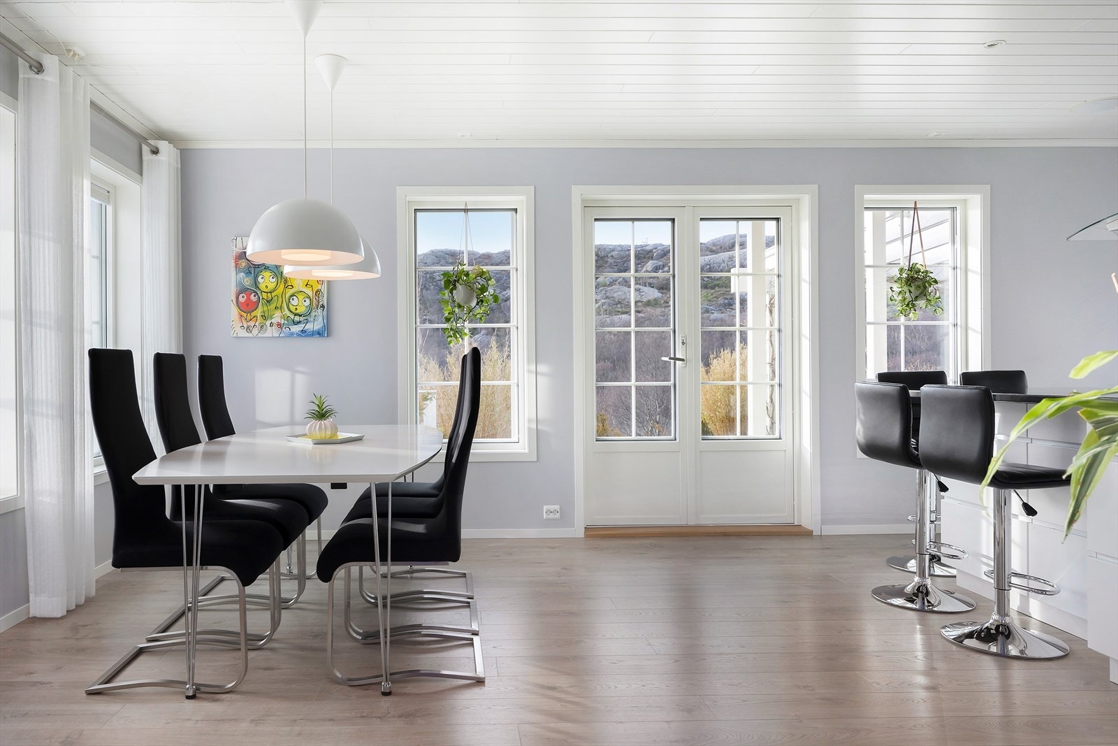 Fra kjøkken er det utgang til terrasse og uteområde. Galleribilde