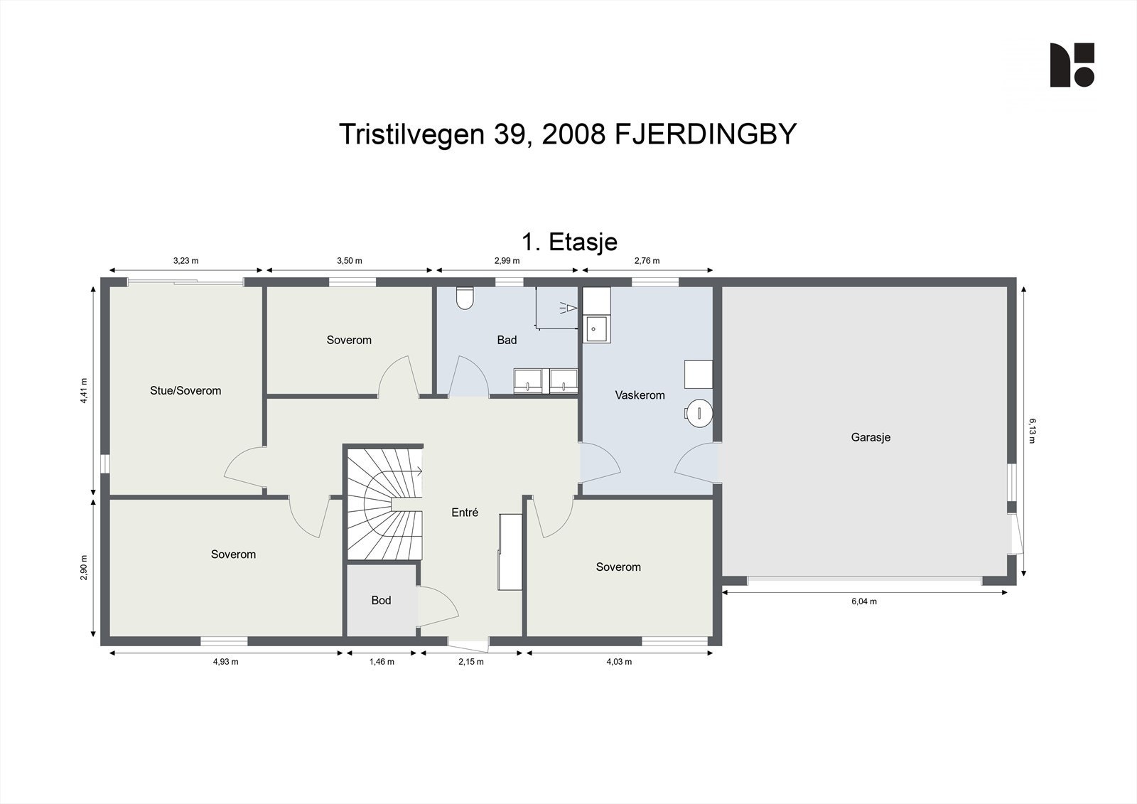 Plantegning - 1. etasje Galleribilde