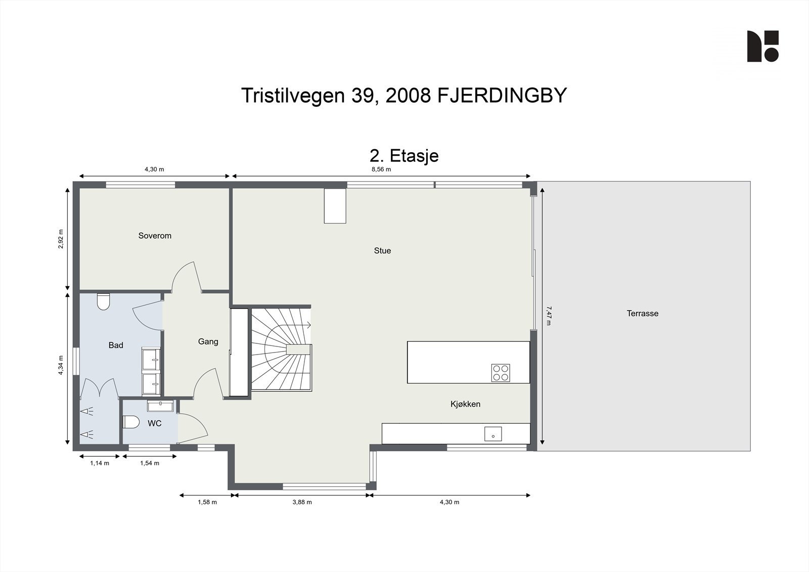 Plantegning - 2. etasje Galleribilde