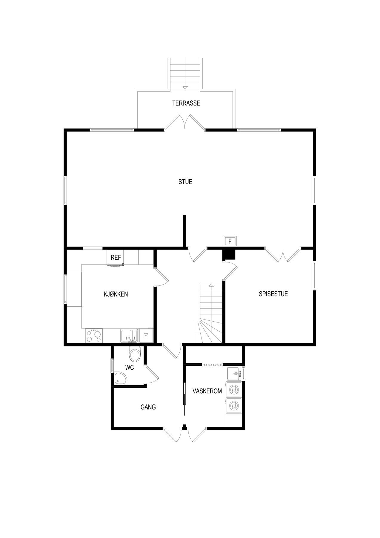 Plantegning. 1.etasje. Galleribilde