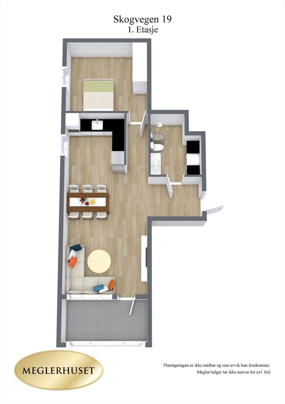 Plantegning 3D. Galleribilde