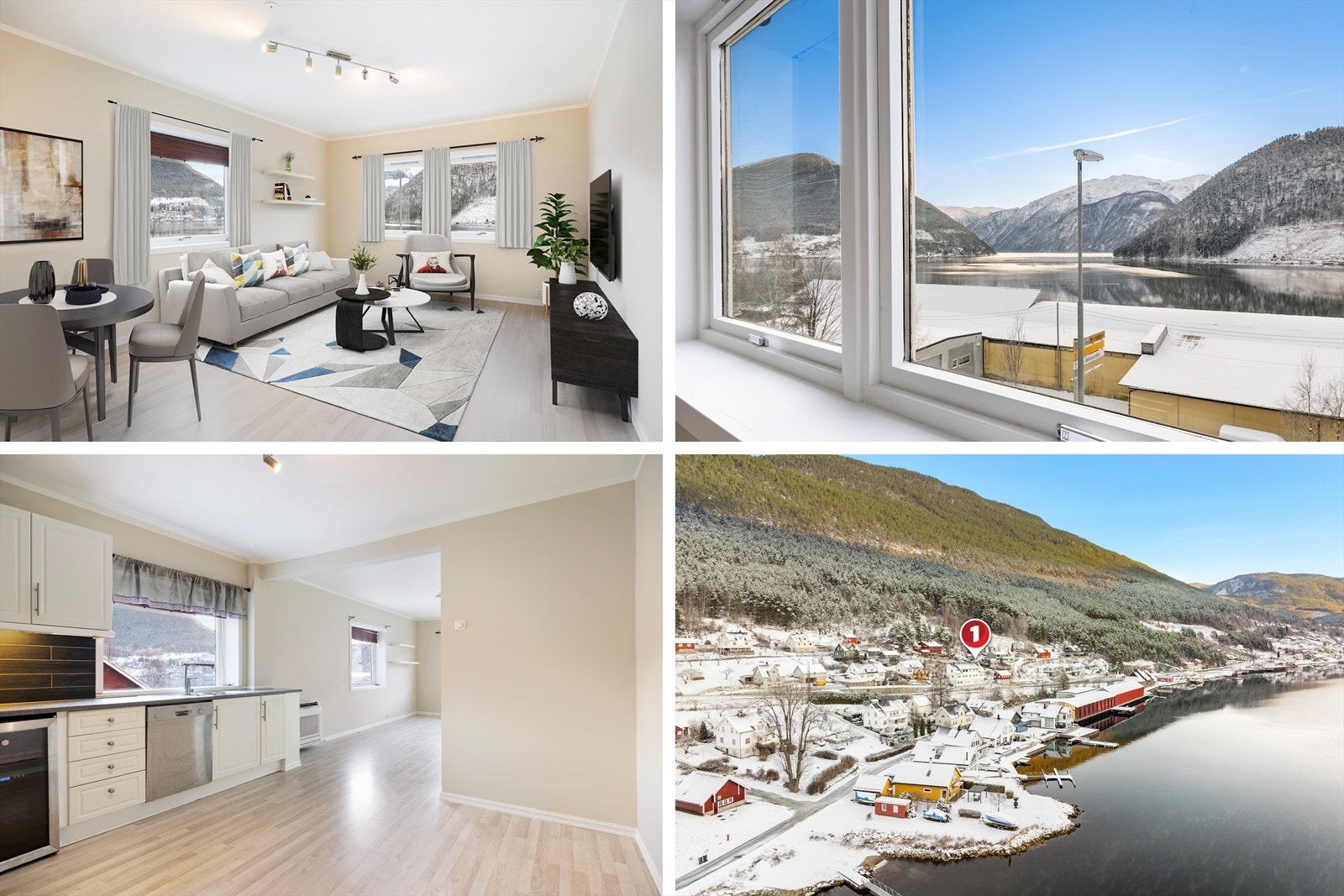 Velkommen til Kaupangsvegen 45 - ei lys og triveleg 3-roms endeleilegheit med nydeleg utsikt over Amla! Galleribilde