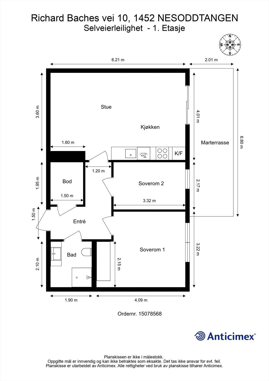 Plantegning 1. etasje Galleribilde
