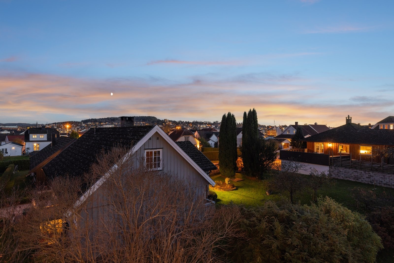 Fin utsikt mot sentrumsområdene Galleribilde