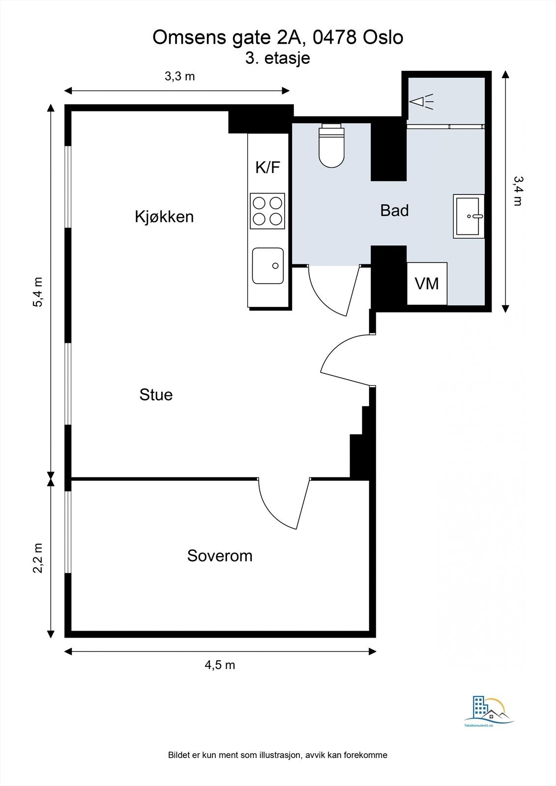 Leiligheten har en smart planløsning som utnytter hver kvadratmeter godt. Galleribilde