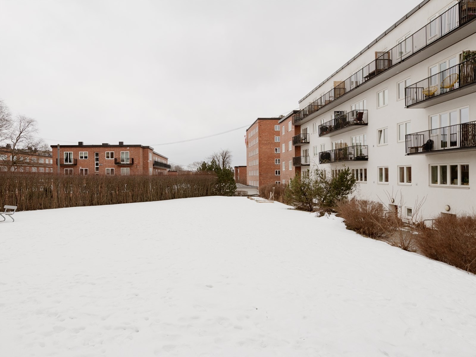 Fellesområdene holdes ryddige året rundt, med vaktmestertjeneste som tar seg av blant annet snømåking. Galleribilde