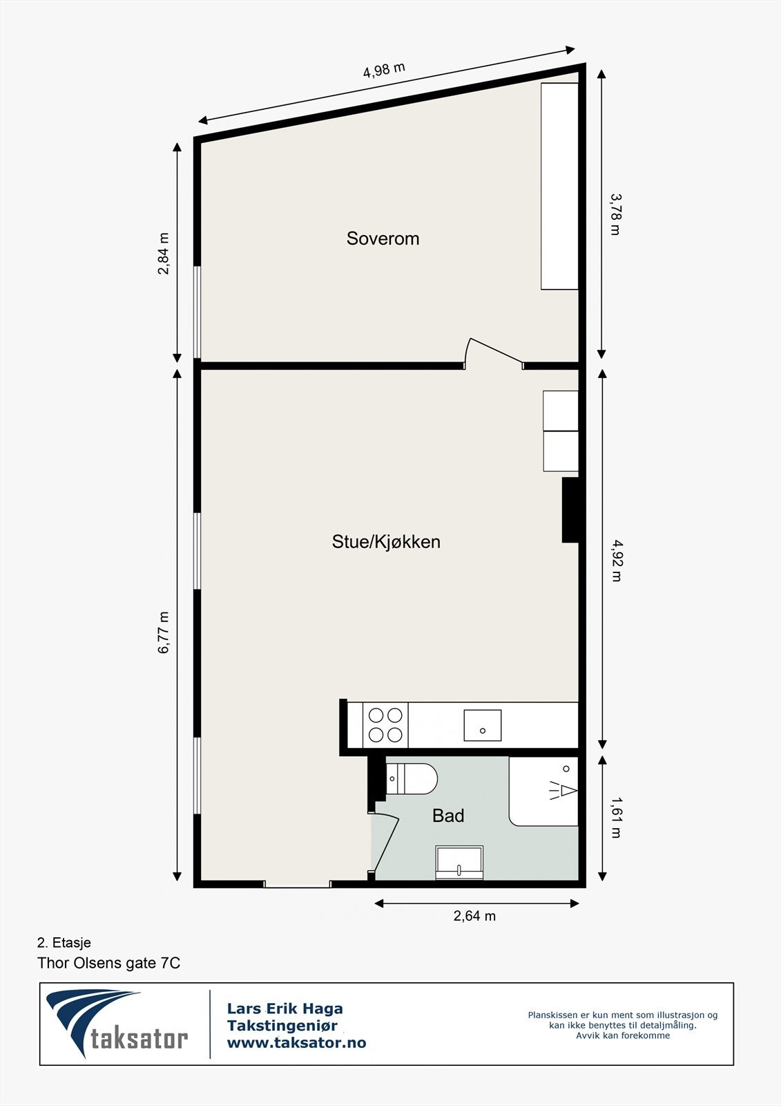 Målsatt plantegning - 2. Etasje Galleribilde