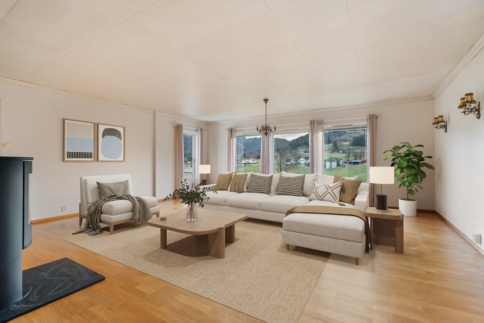 Bildet er digitalt møblert Galleribilde