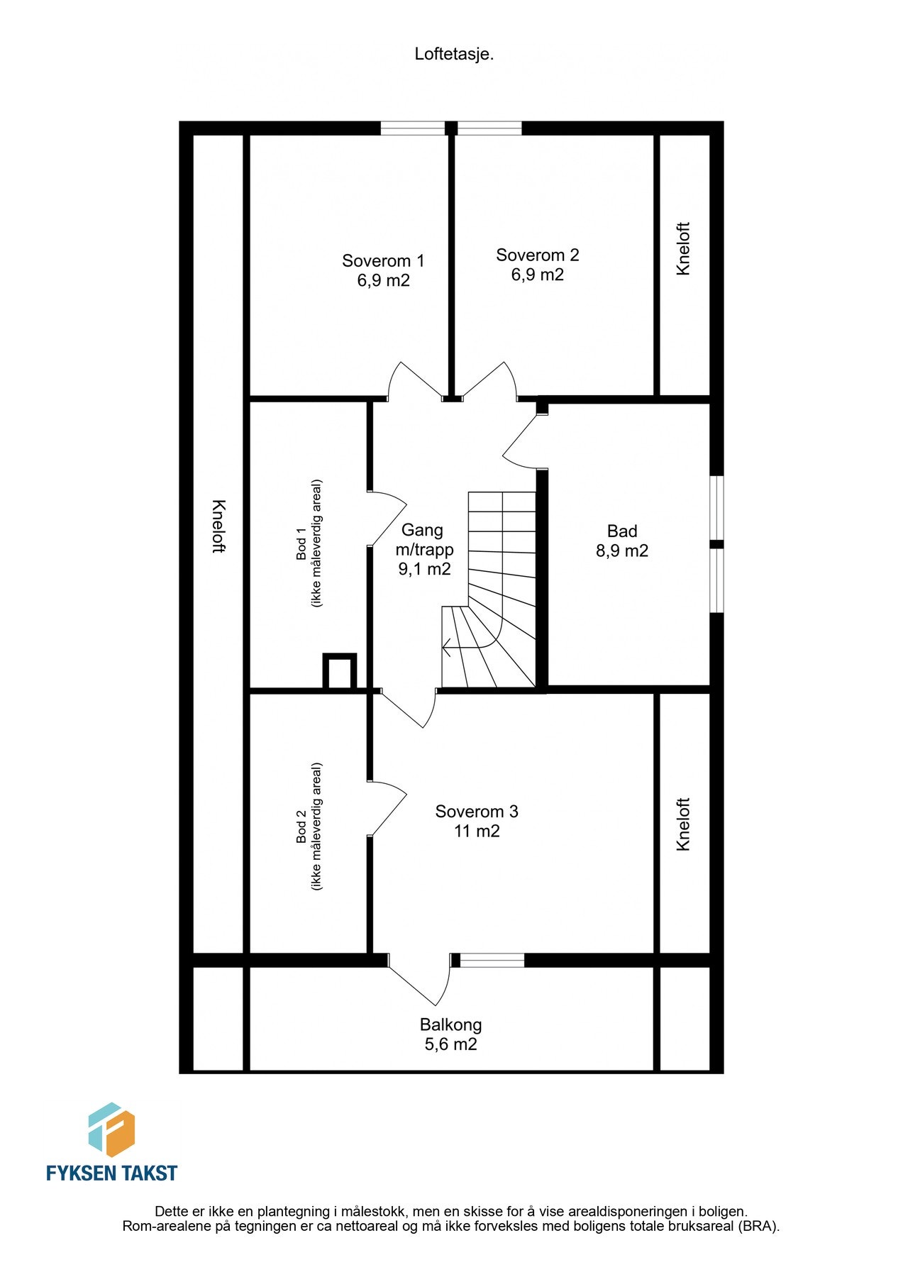 Plantegning loftetasje. Galleribilde