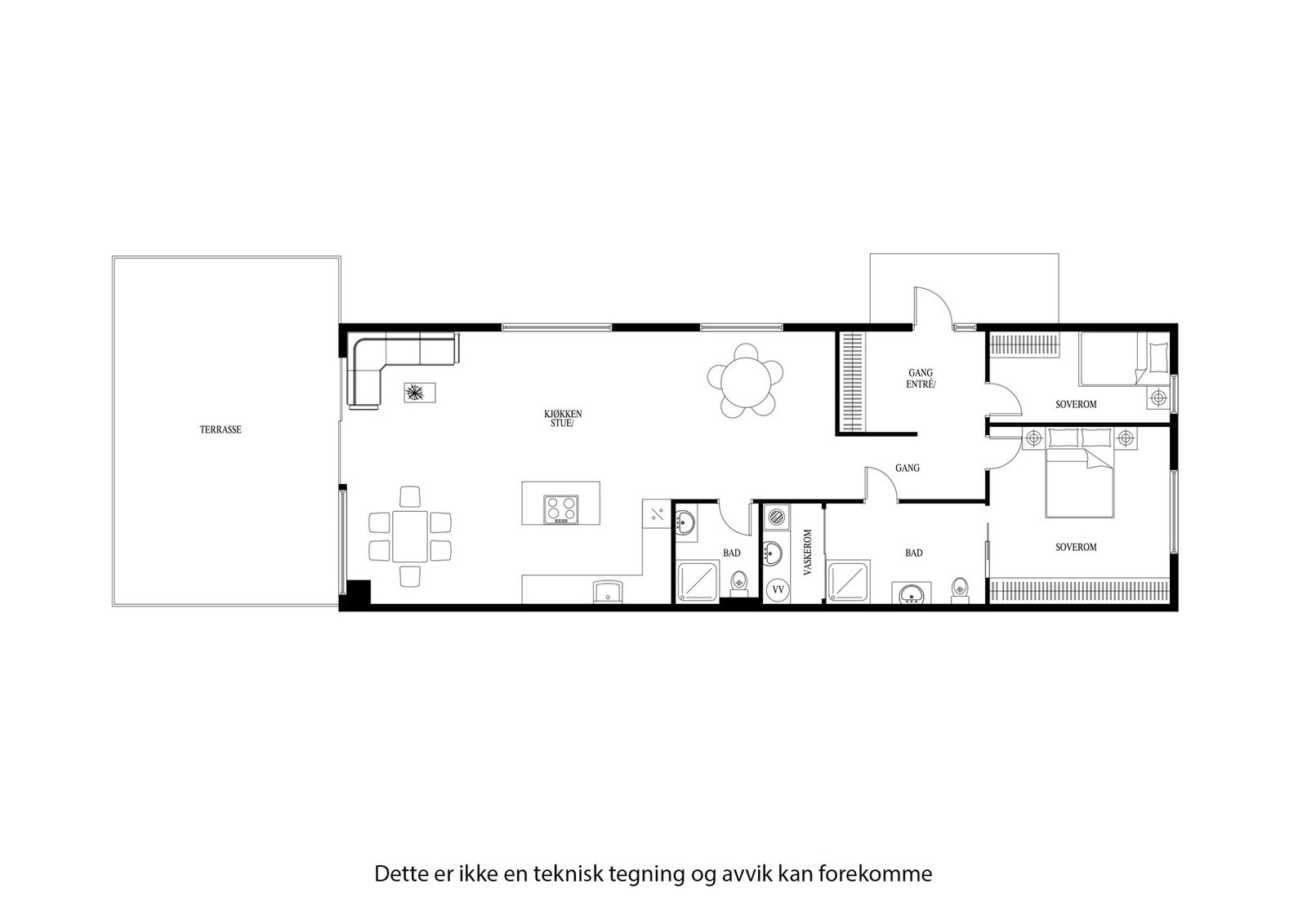 Planløsning for boligen Galleribilde