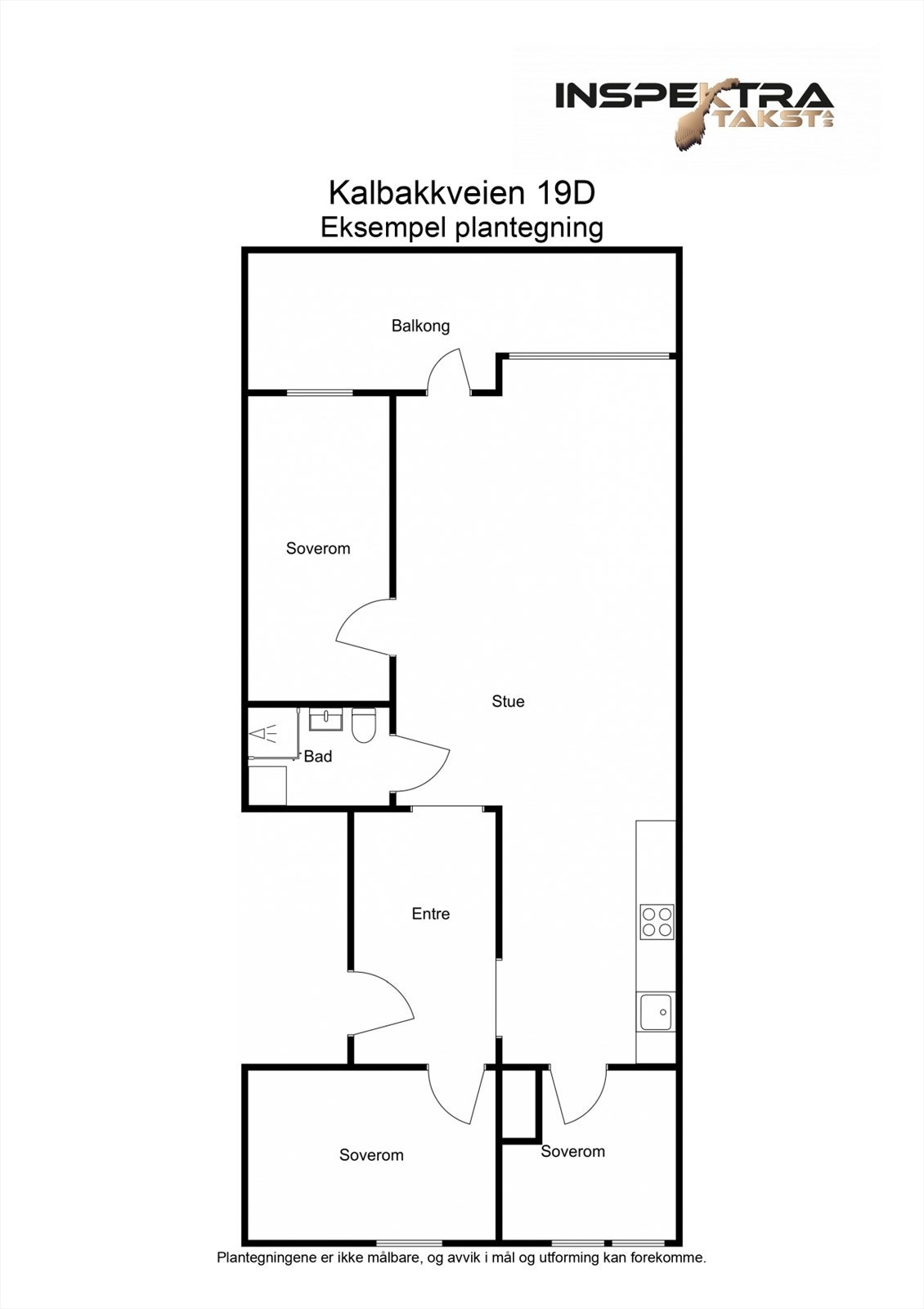 Alternativ plantegning med ett ekstra soverom Galleribilde
