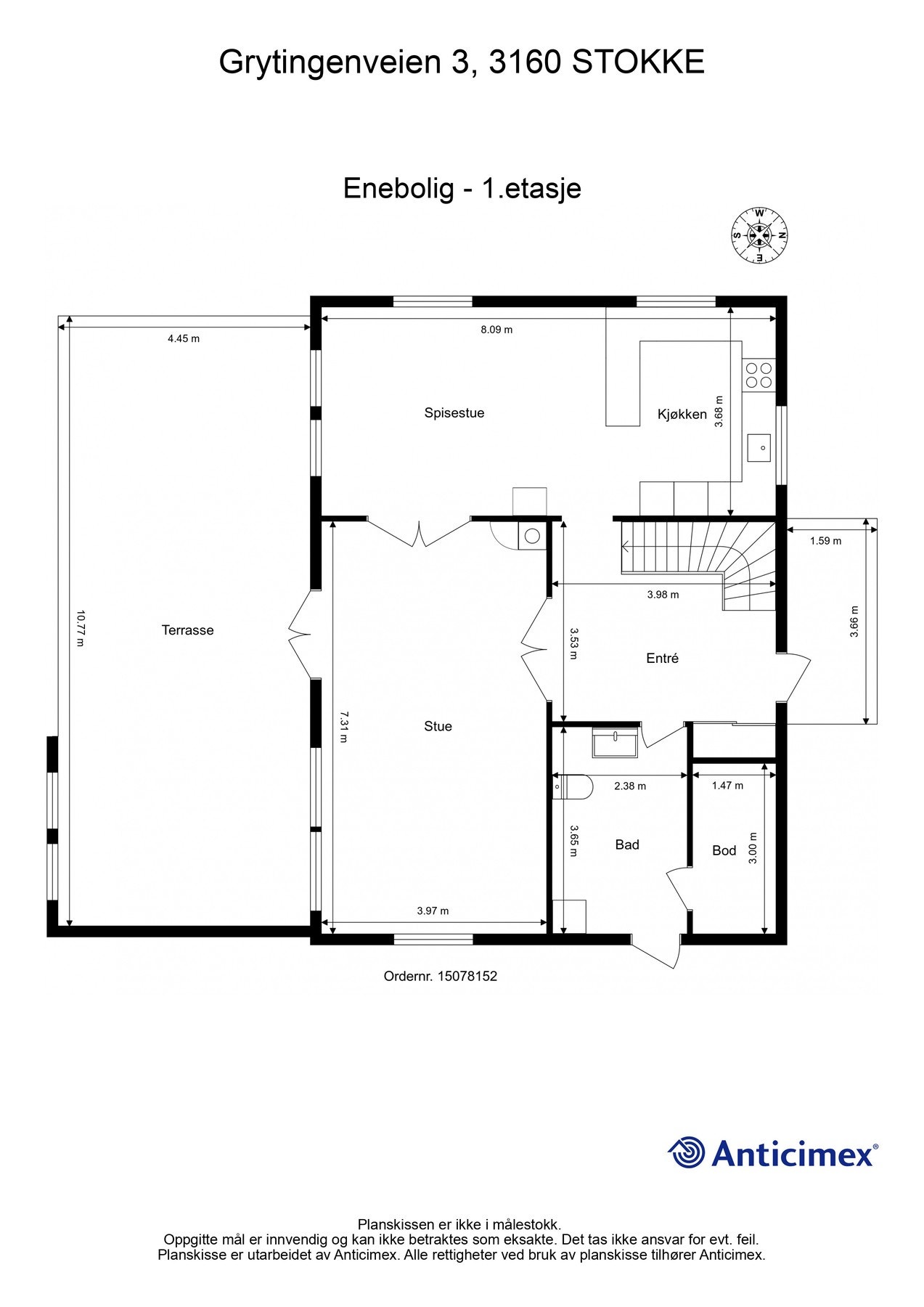 Plantegning 1.etasje Galleribilde