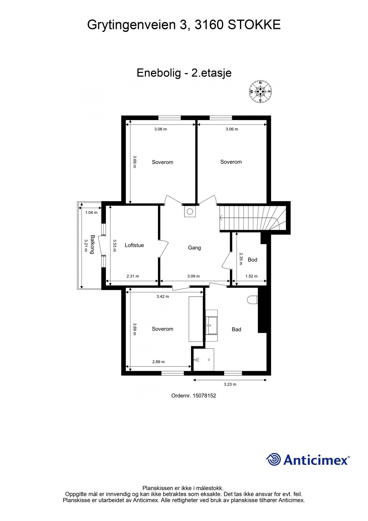 Plantegning 2.etasje Galleribilde