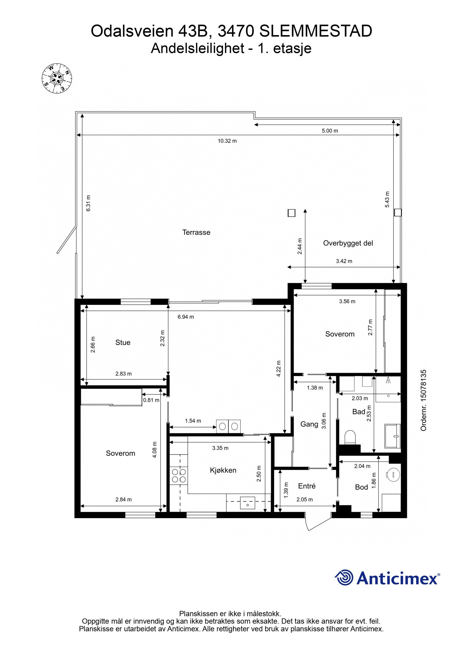Plantegning-Andelsleilighet - 1. etasje Galleribilde