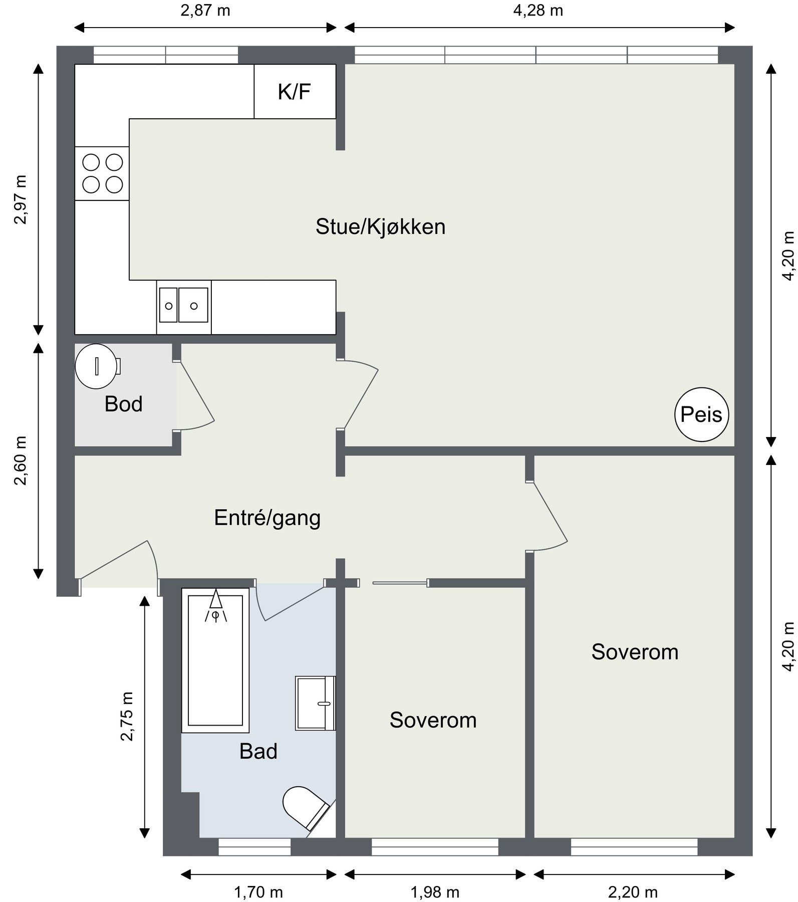 Plantegning Galleribilde