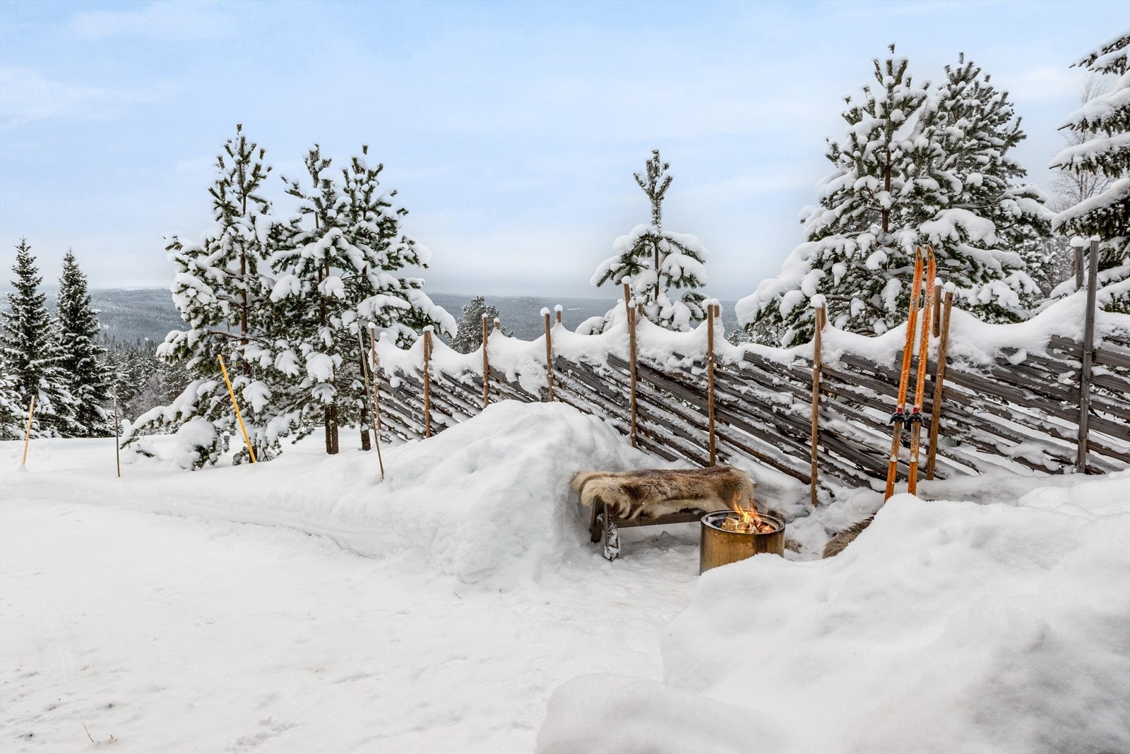 Flotte uteplasser vinterstid. Galleribilde