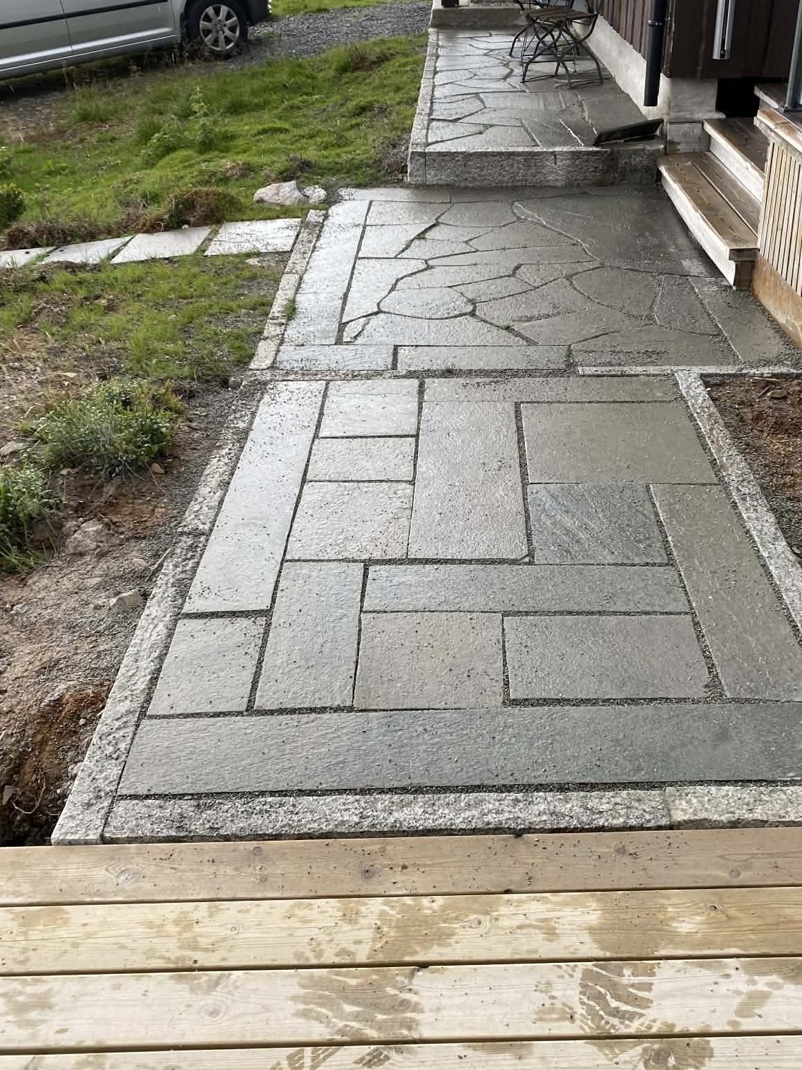 Flotte heller fra inngangspartiet og til uthuset. Privat bilde. Galleribilde