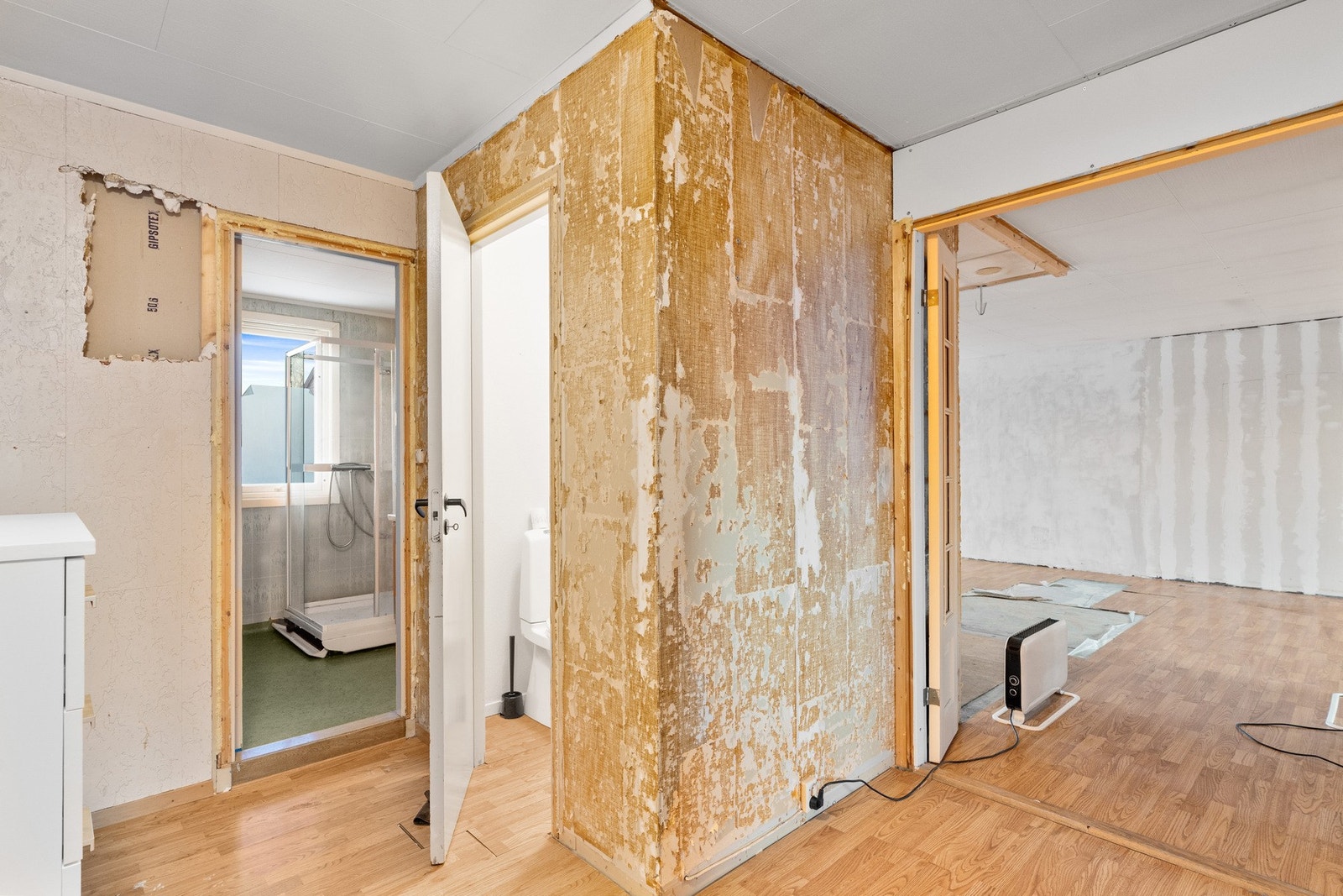 Gang med inngang til separat toalett og bad. Galleribilde