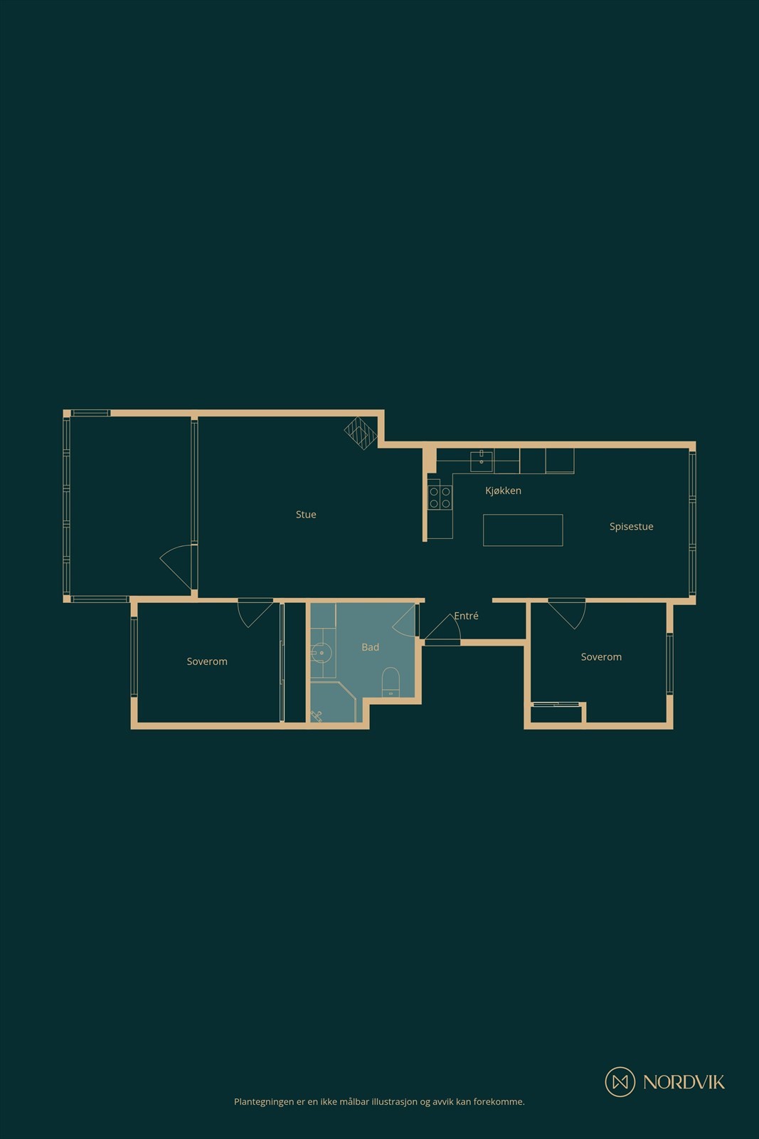 Plantegning 2. etasje - start planleggingen av din nye bolig allerede nå. Galleribilde
