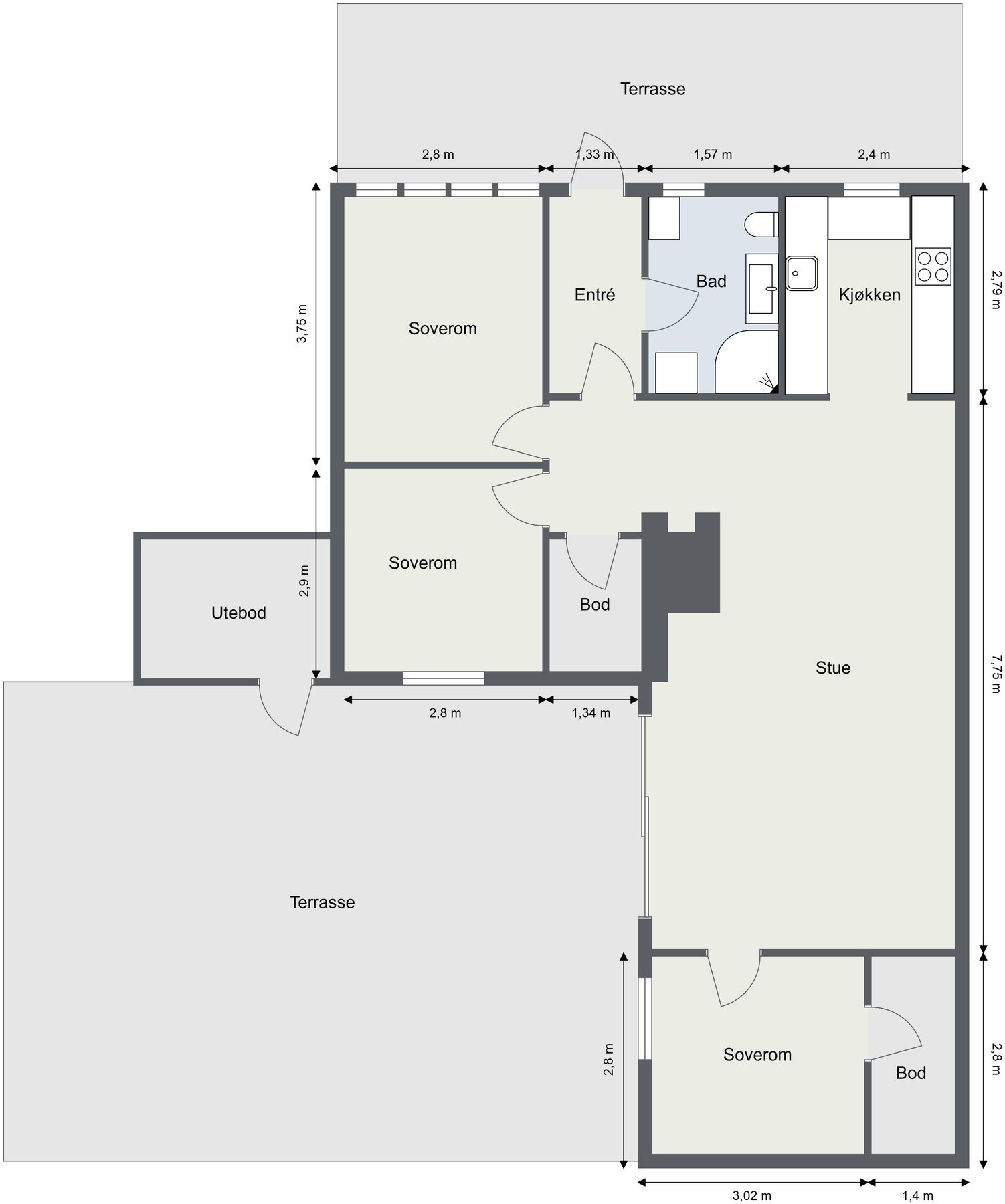 Plantegning Galleribilde