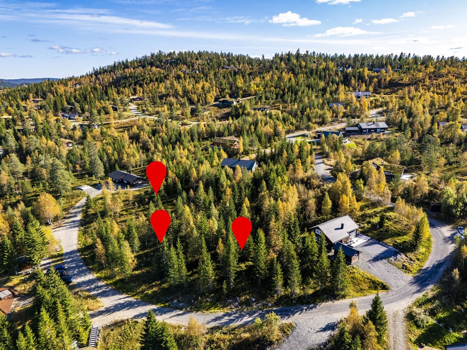 B feltet. Tomtene 5, 6 og 7 Galleribilde