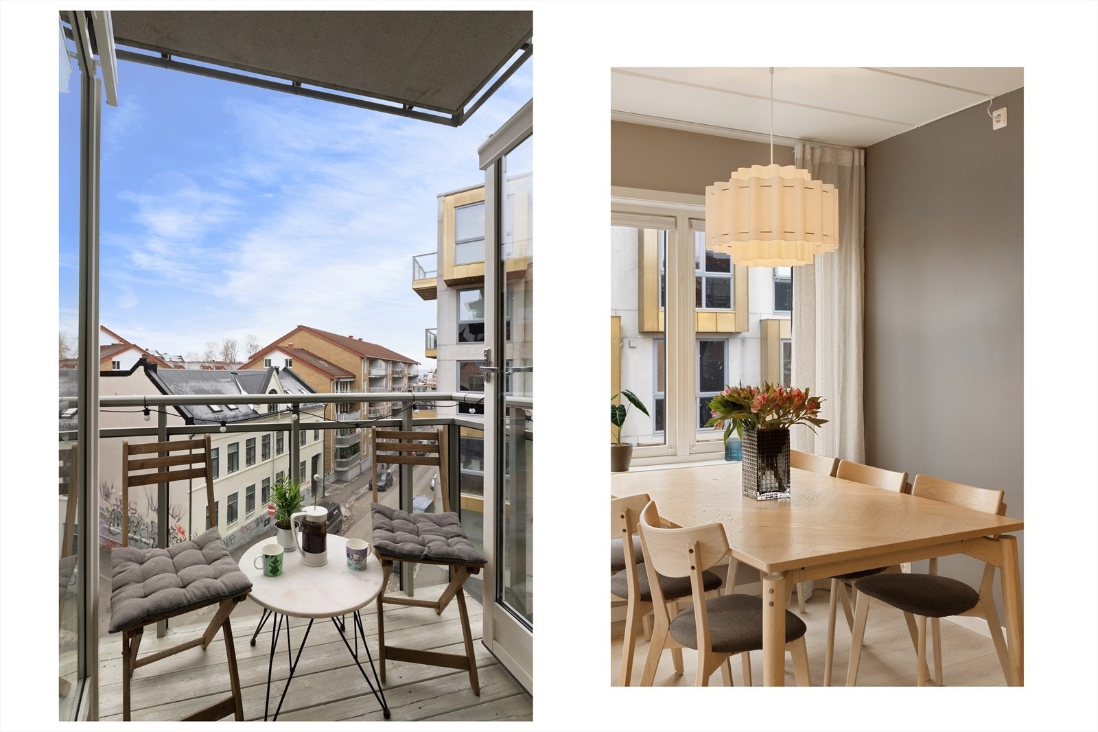 Balkongen fungerer som en fin forlengelse av stuen i sommerhalvåret. Galleribilde