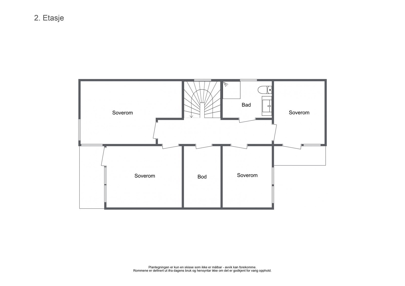 Plantegning for 2. etasje Galleribilde
