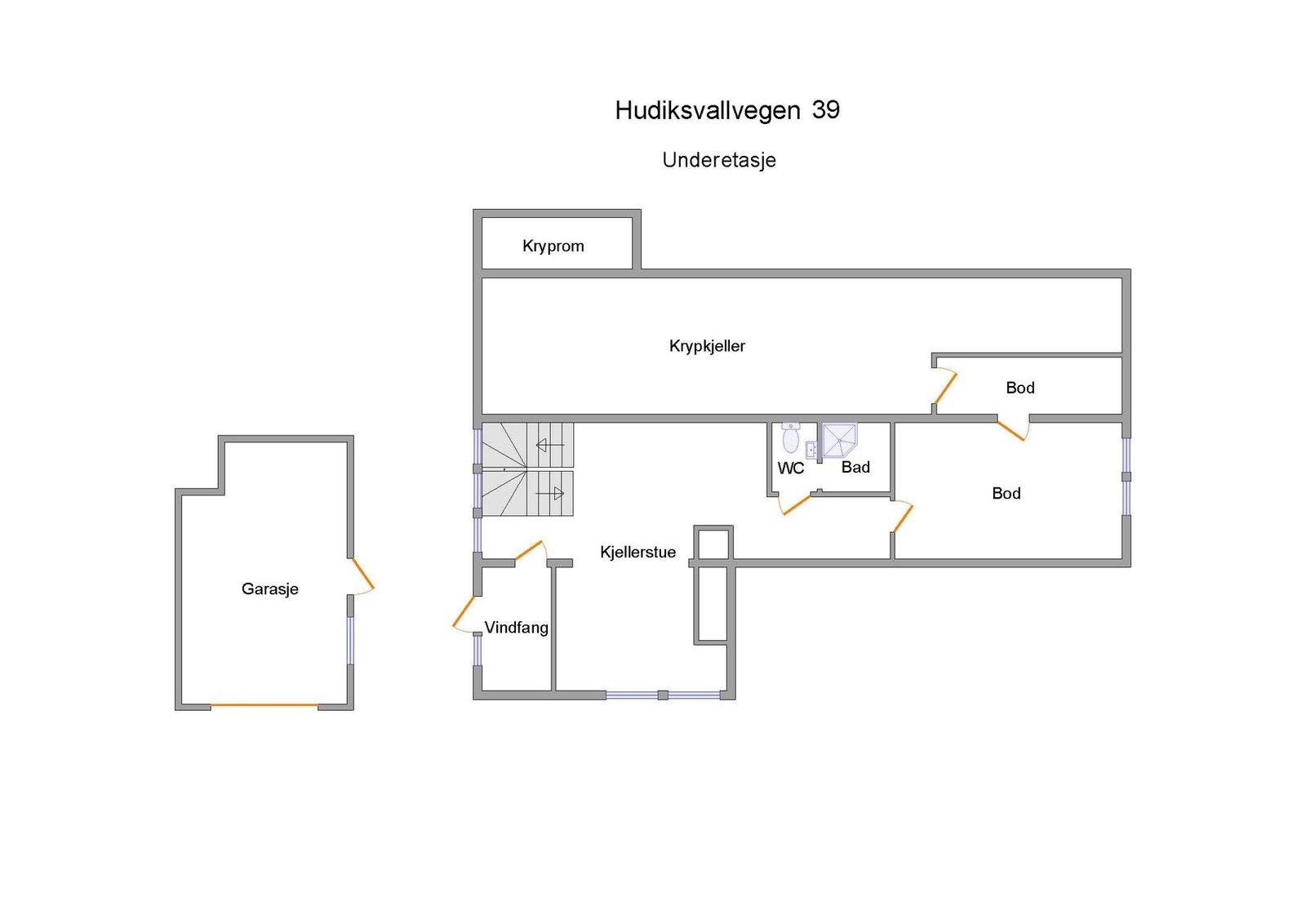 Planskisse - Underetasje Galleribilde