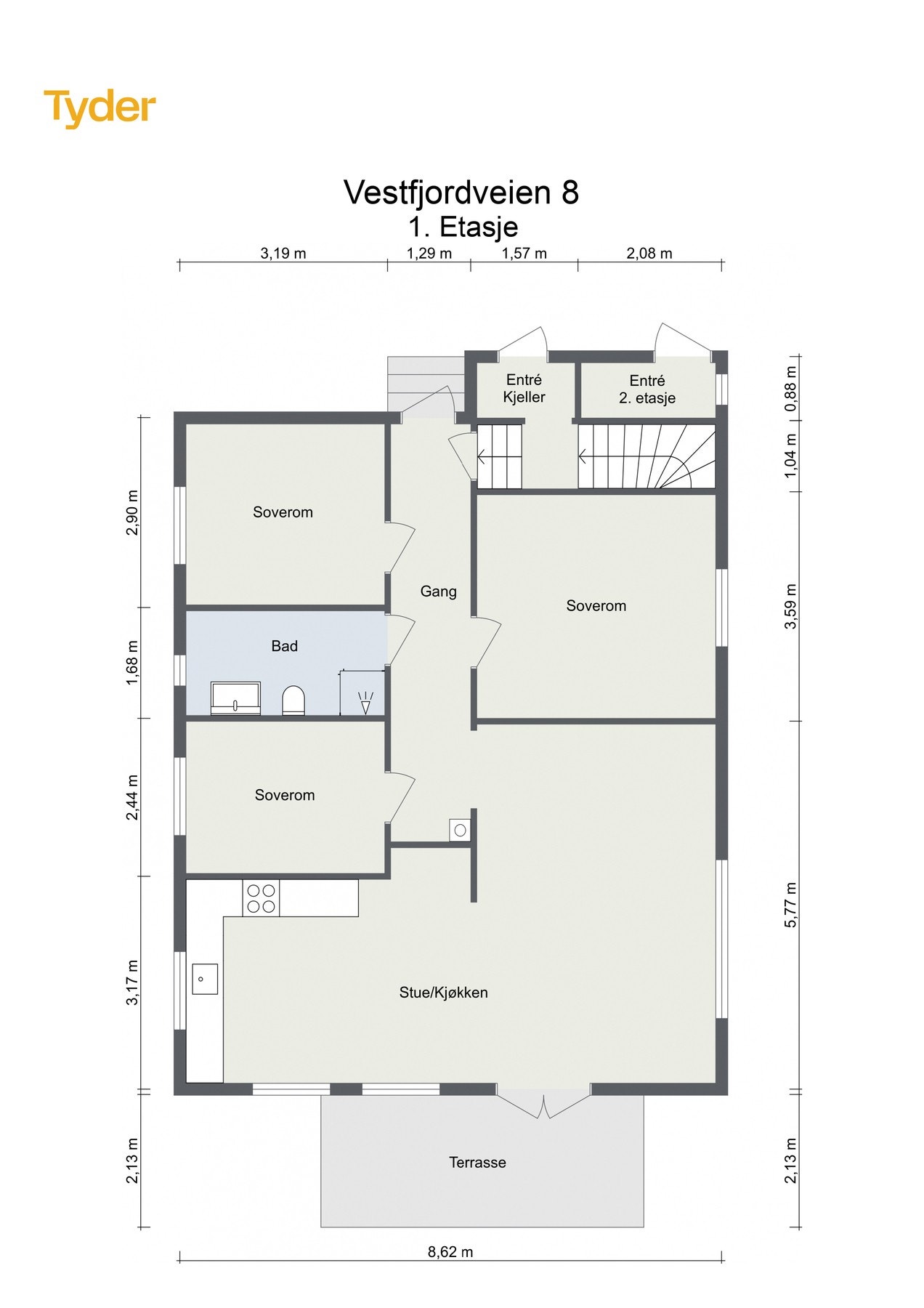 Plantegning 1.etasje Galleribilde