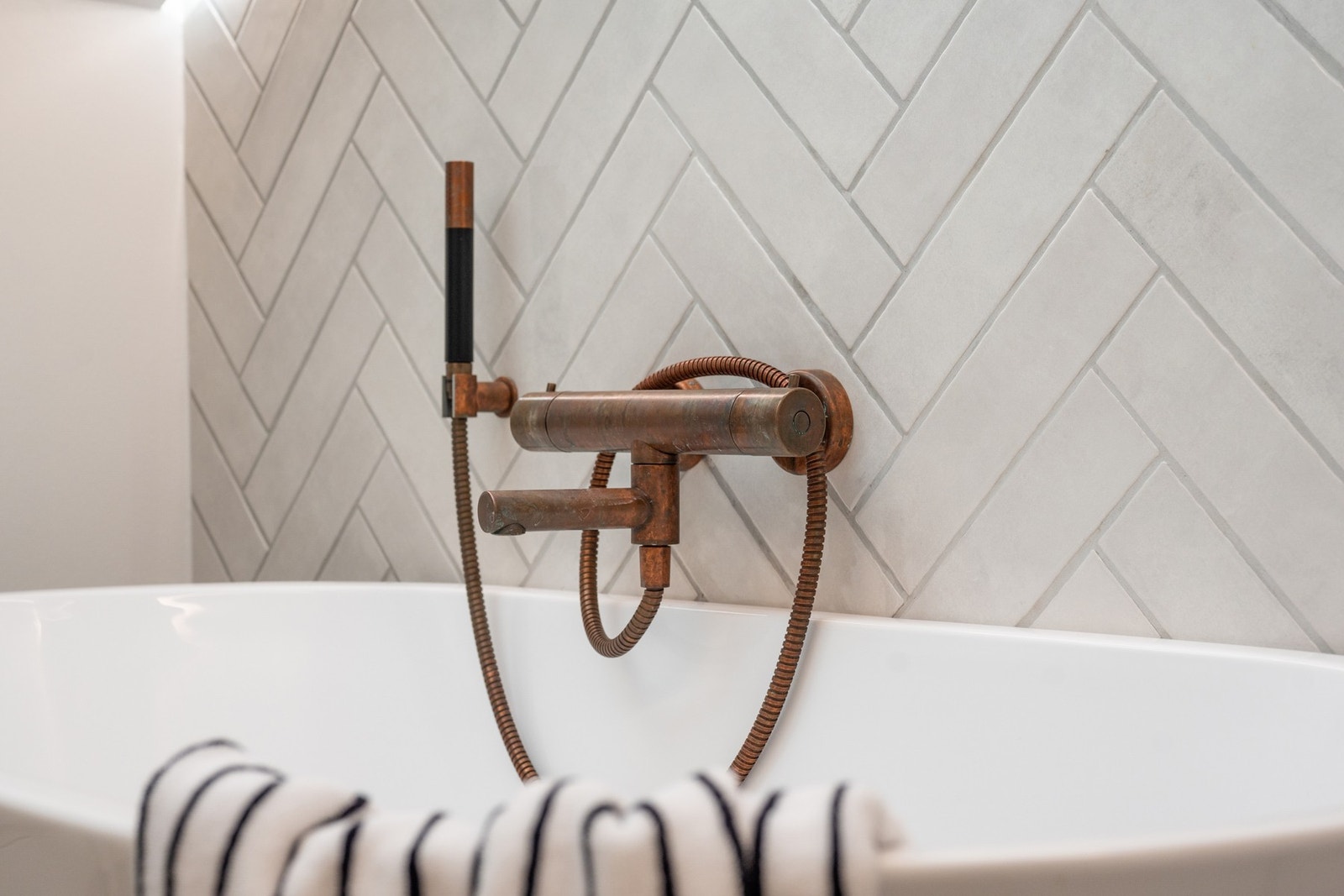 Baderomsarmaturen er av høy kvalitet fra Hansgrohe. Galleribilde