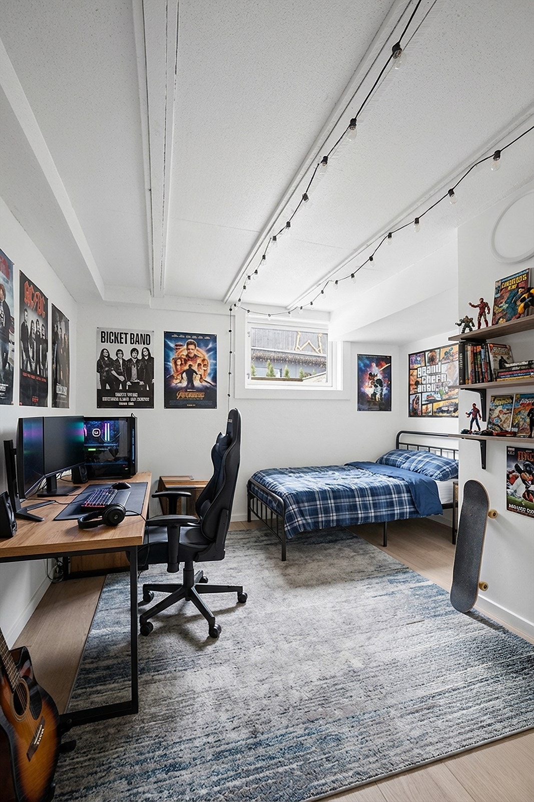 Soverom nr. to i kjelleretasje. (Digitalmøblert) Galleribilde