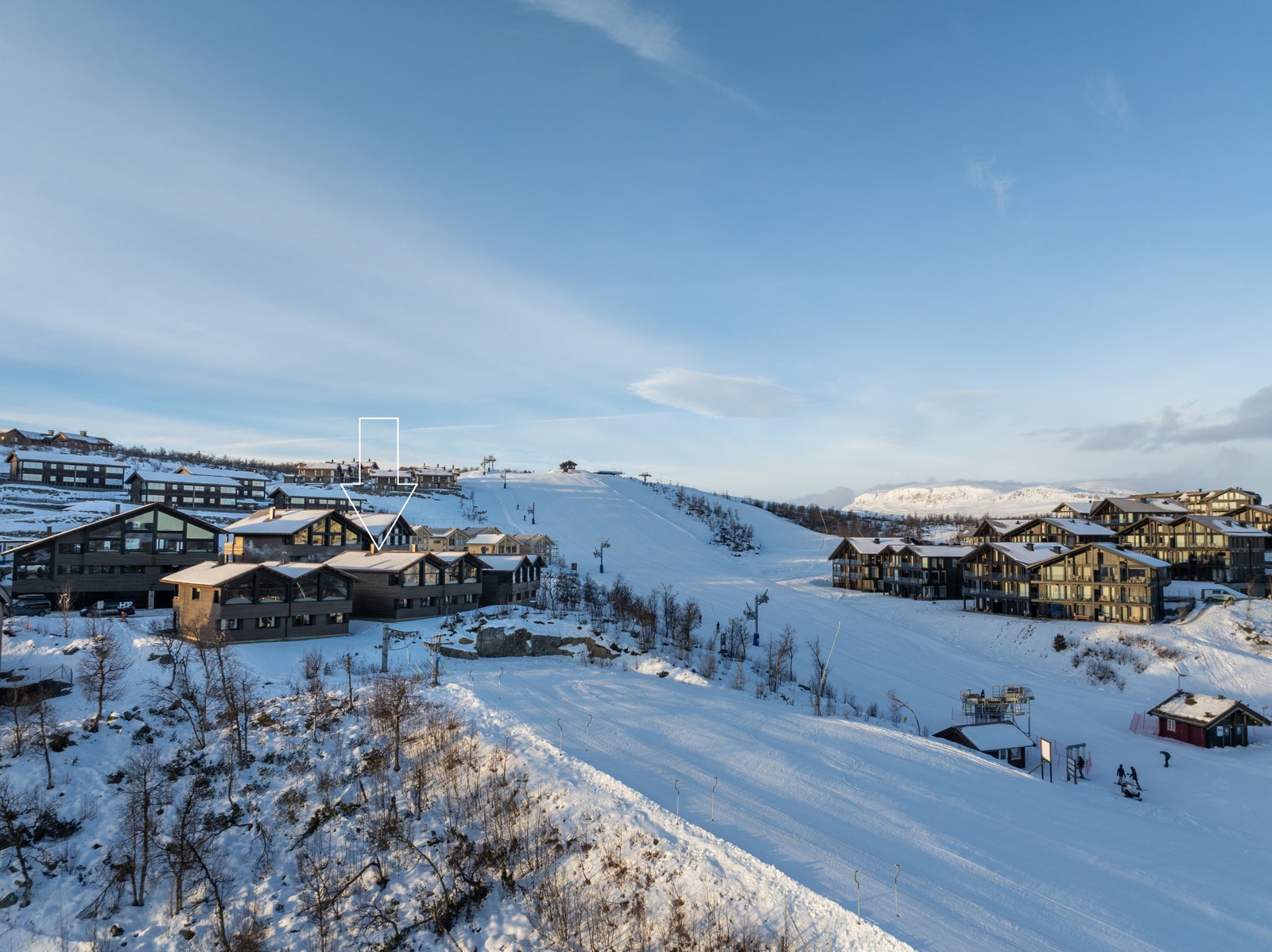 Chaleten har den beste ski inn/ski ut beliggenheten du drømmer om. Galleribilde