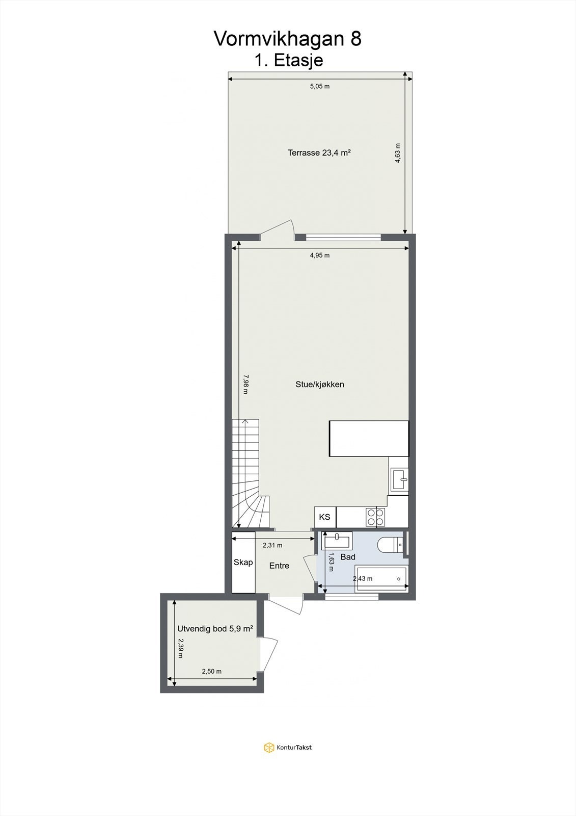 Plantegning 1. etasje. Galleribilde