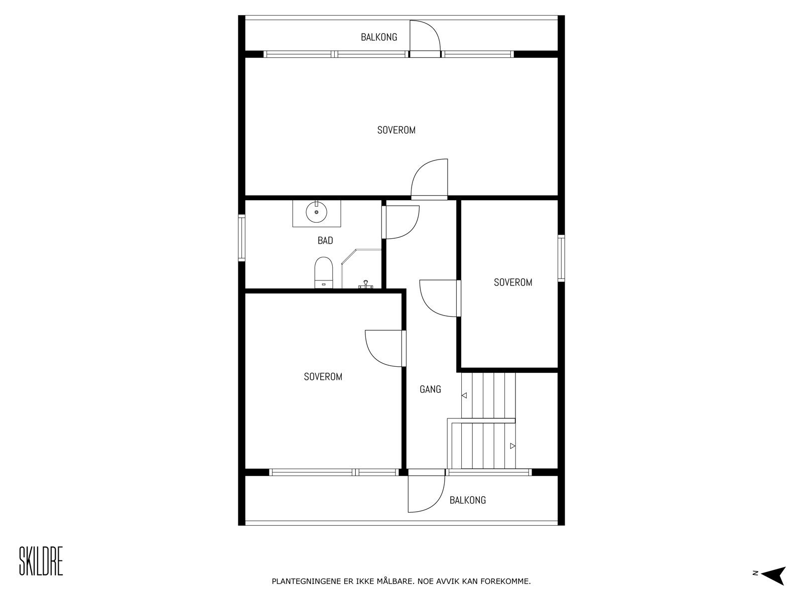 Plantegning loftsetasje Galleribilde