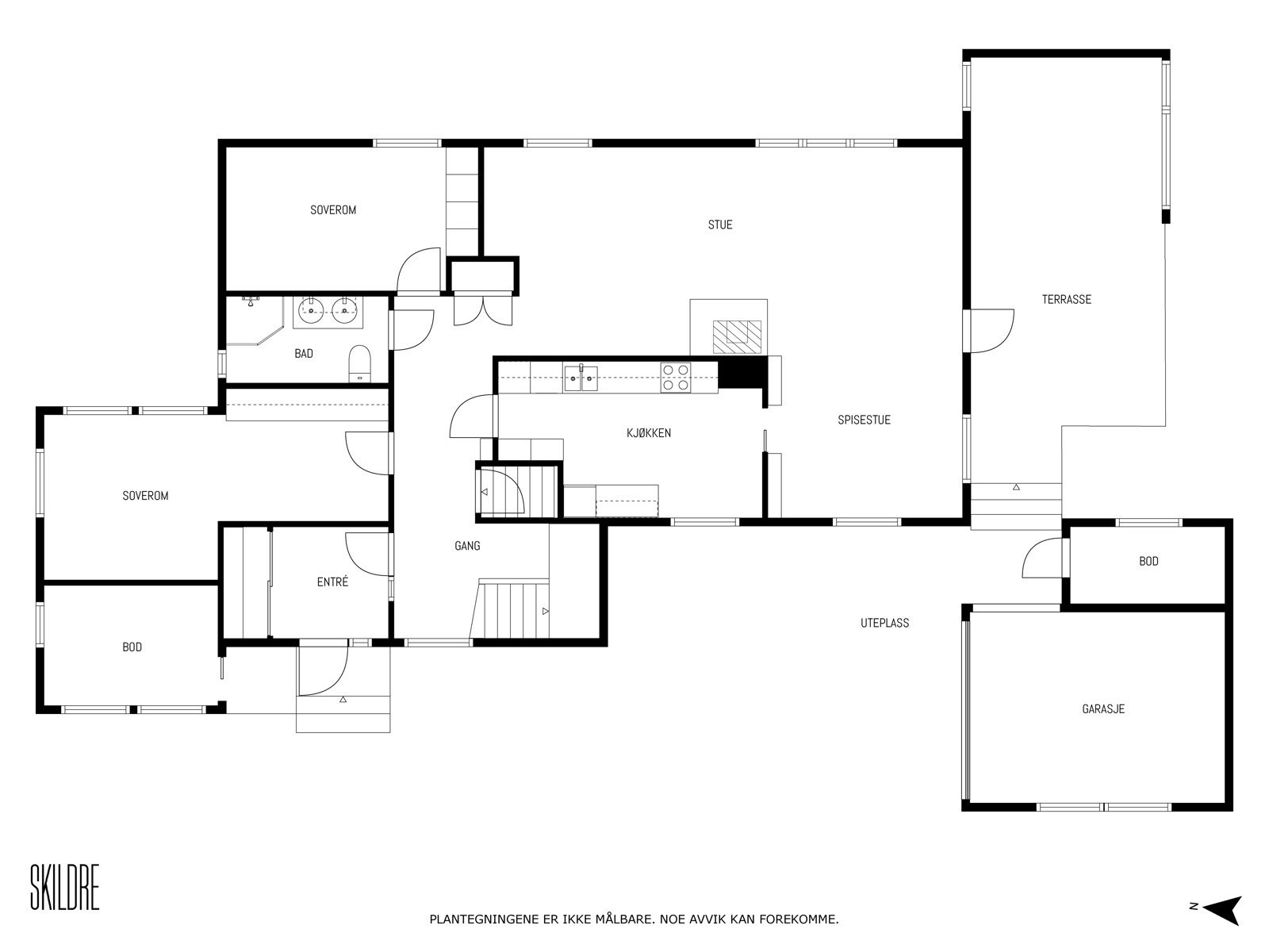 Plantegning 1. etasje Galleribilde
