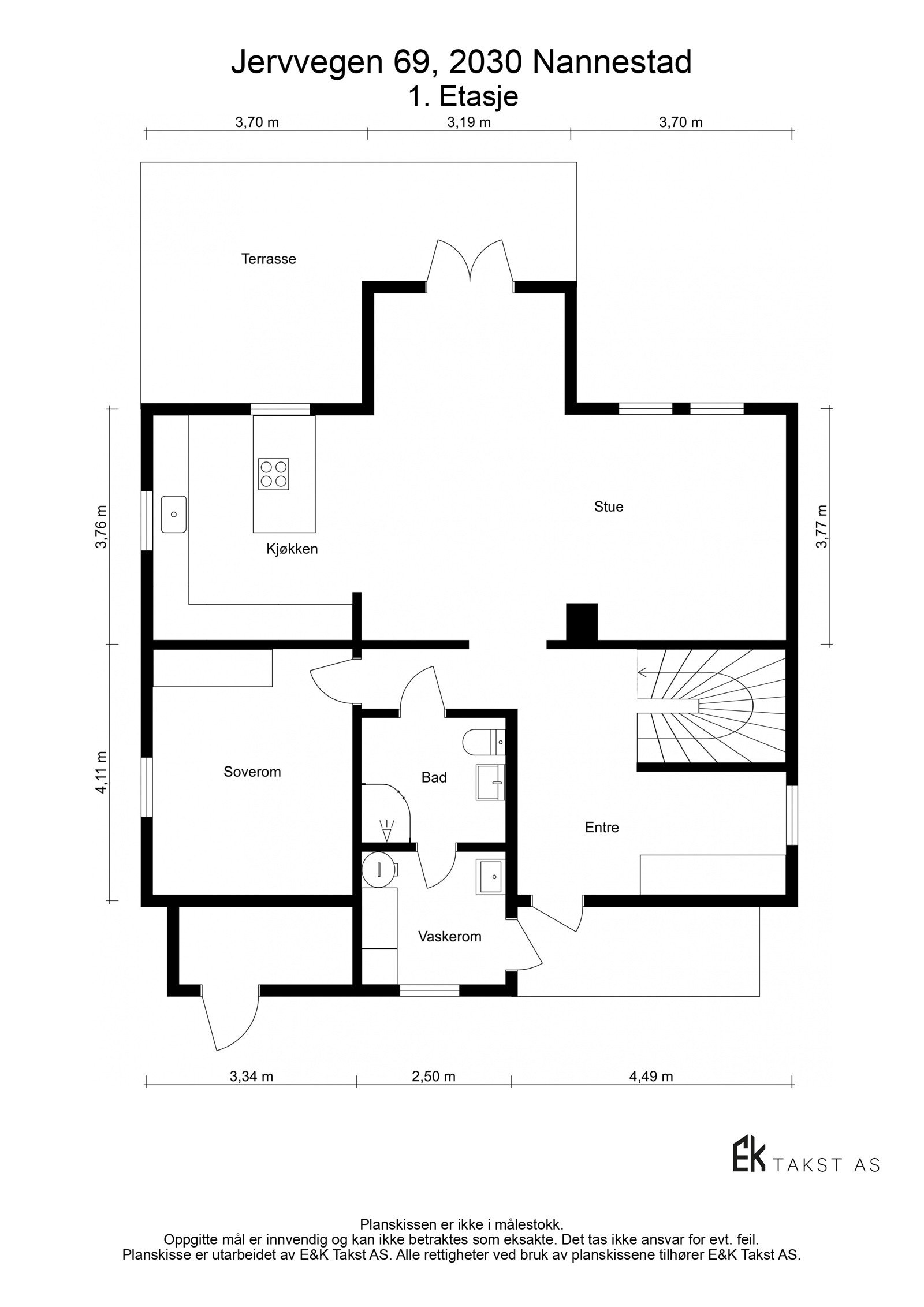 Plantegning 1. Etasje. Galleribilde